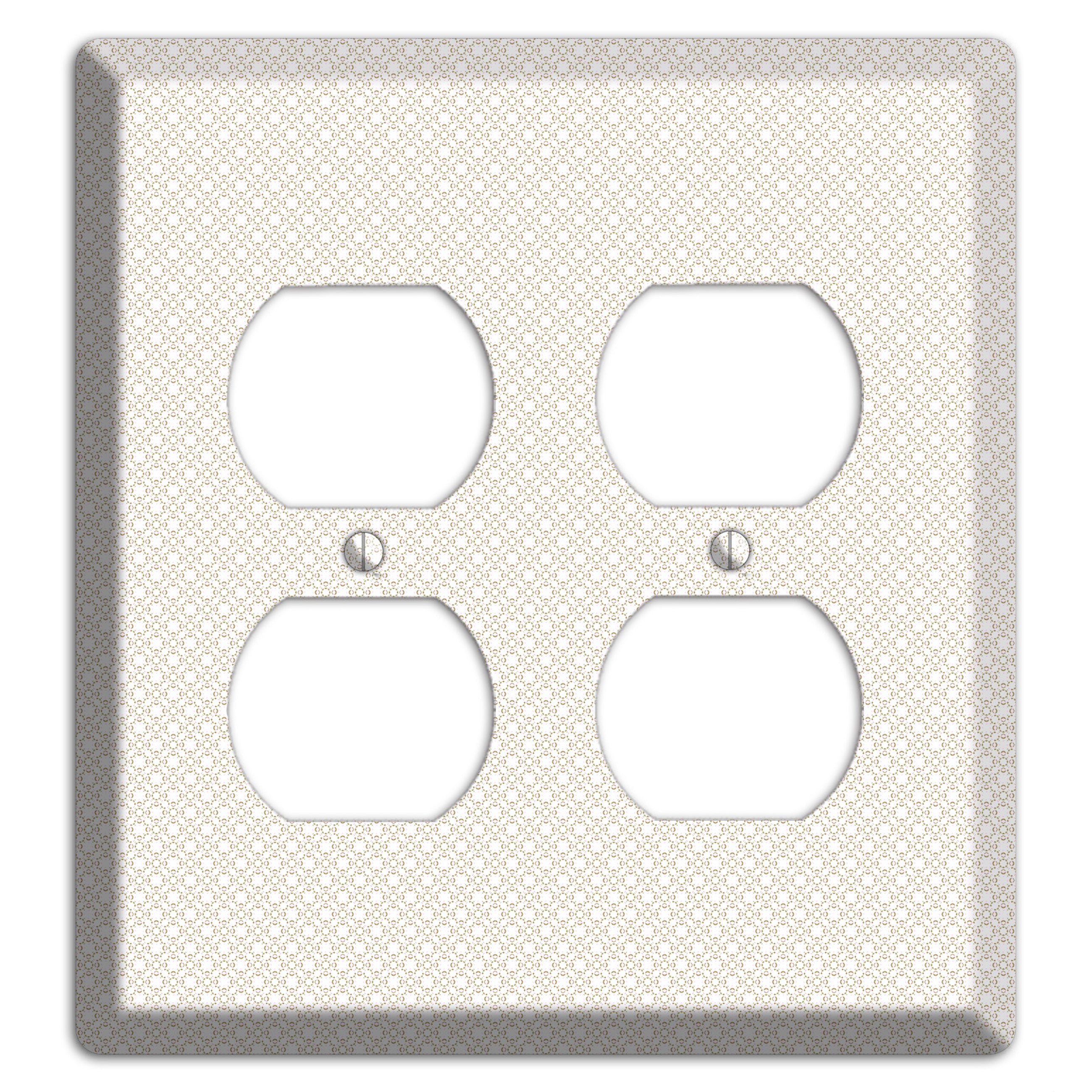 Off White Geometric 2 Duplex Wallplate