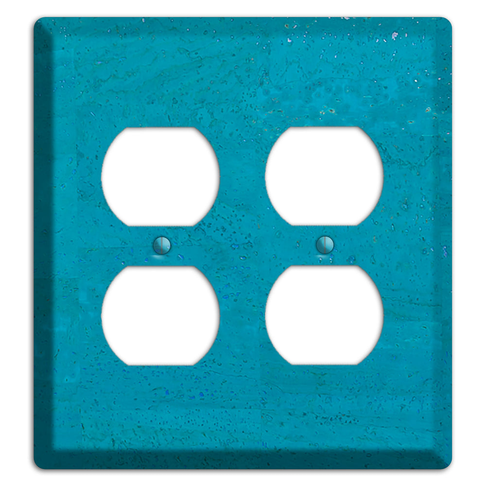 Bahama Blue Cork 2 Duplex Wallplate