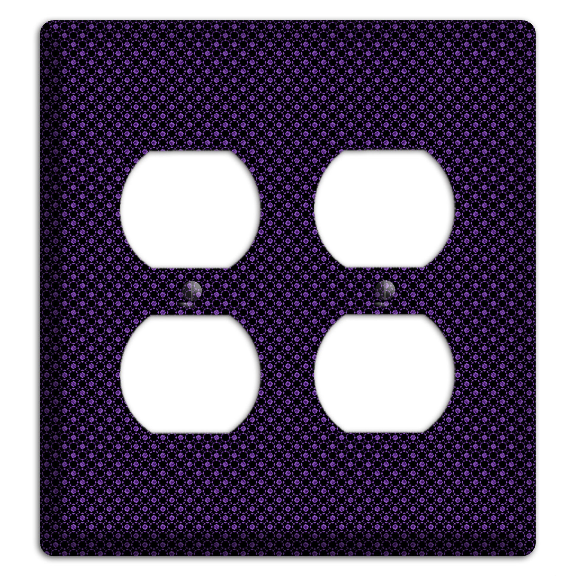 Multi Purple Geometric 2 Duplex Wallplate
