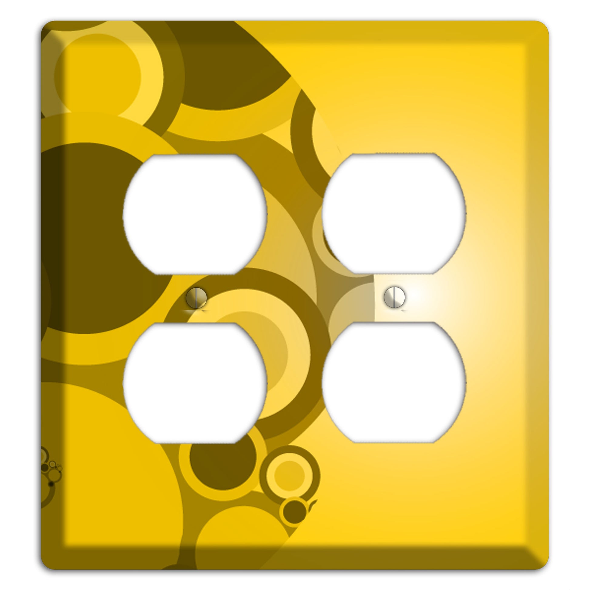 Mustard Yellow Circles 2 Duplex Wallplate