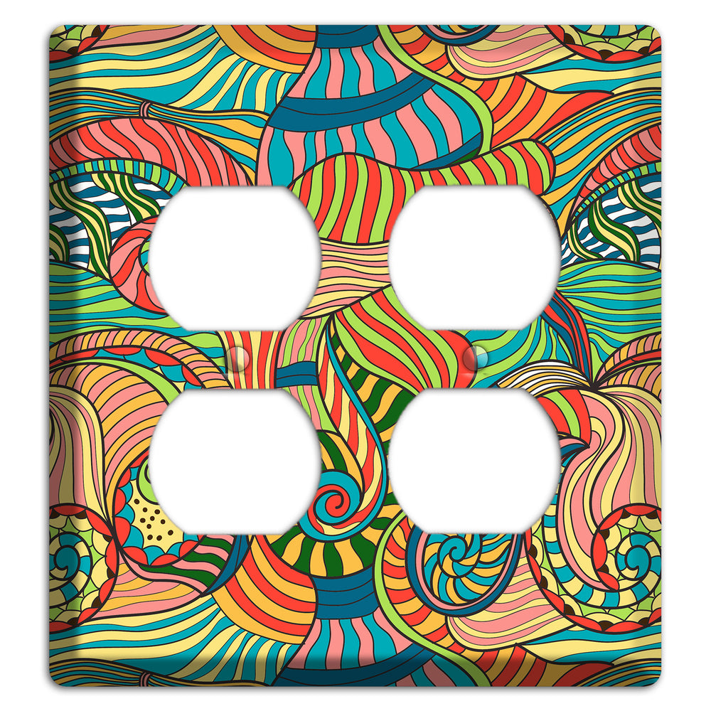 Retro Flourish 3 2 Duplex Wallplate