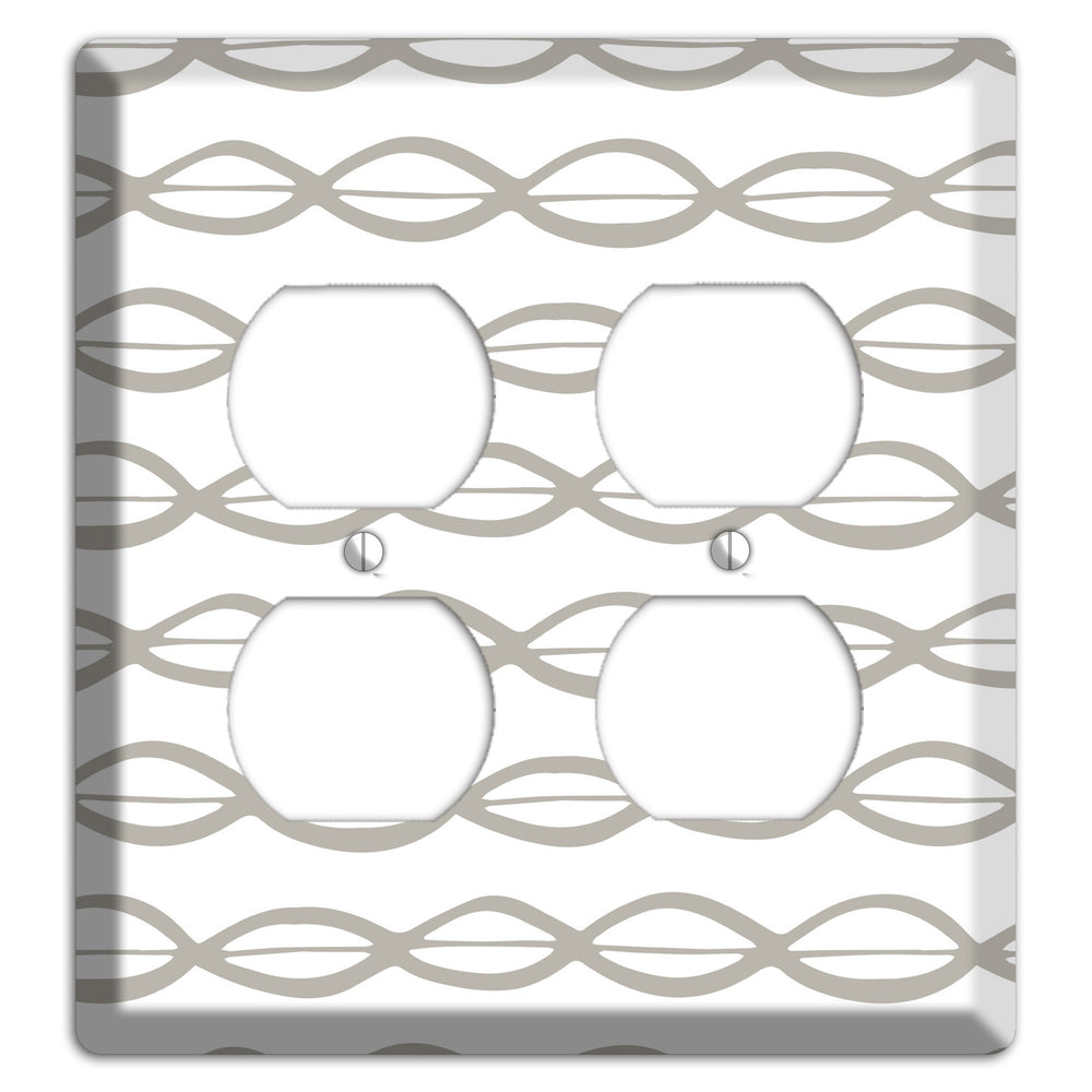 Simple Scandanavian Style D 2 Duplex Wallplate