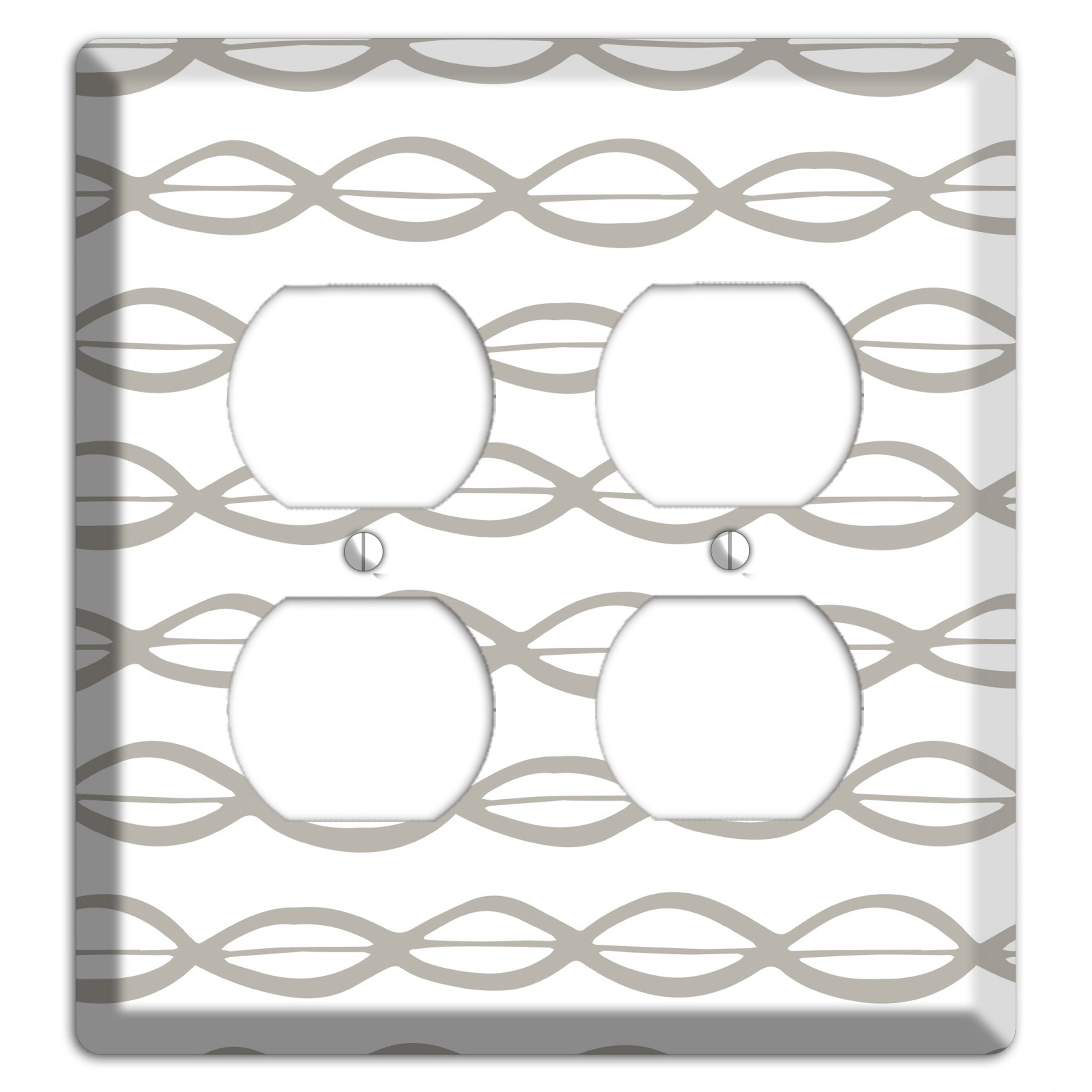 Simple Scandanavian Style D 2 Duplex Wallplate