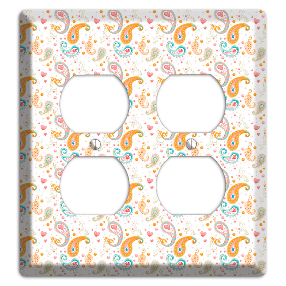 Small Paisley 2 Duplex Wallplate