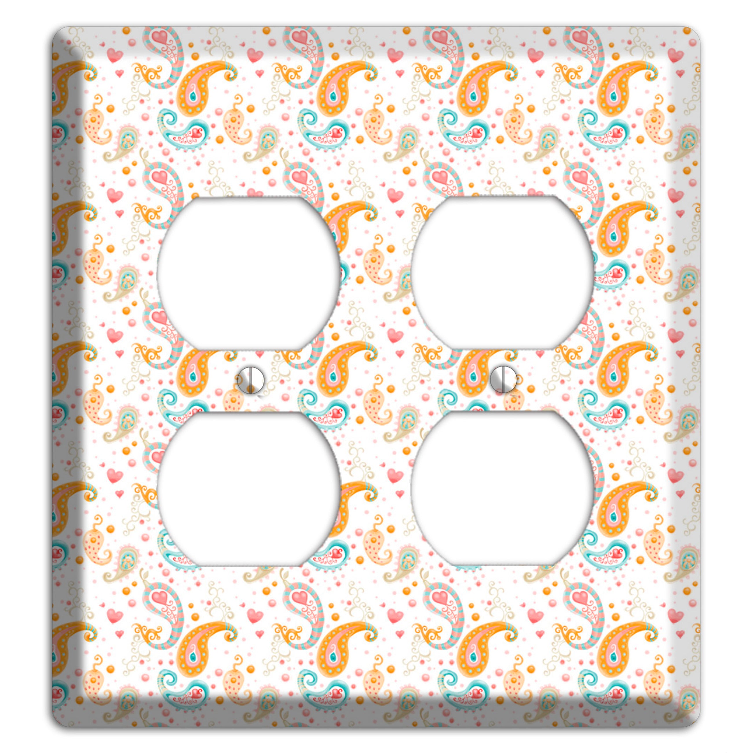 Small Paisley 2 Duplex Wallplate