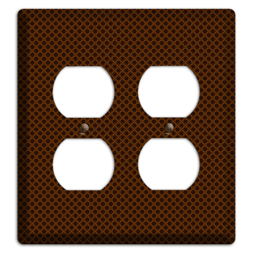 Brown Geometric 2 Duplex Wallplate