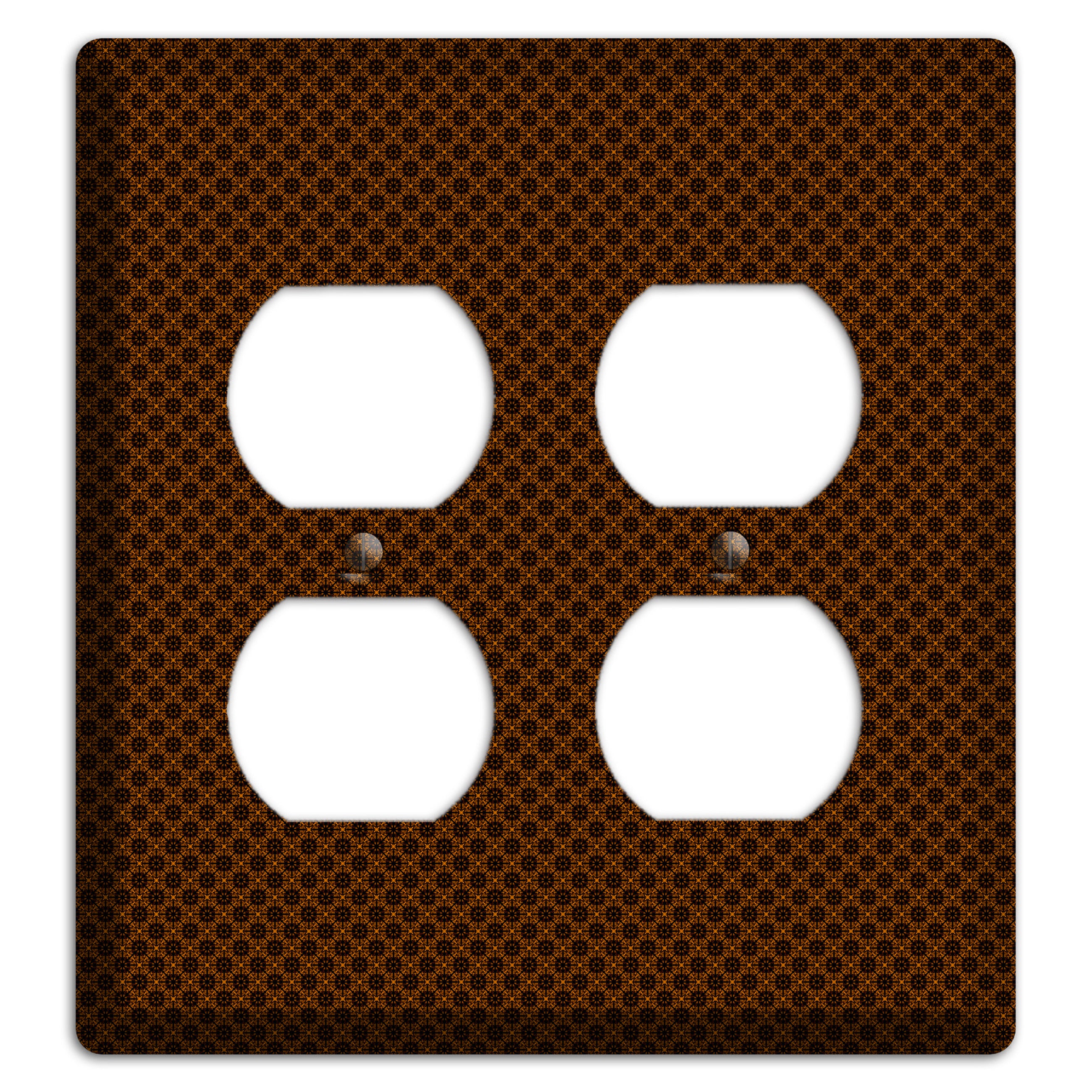 Brown Geometric 2 Duplex Wallplate