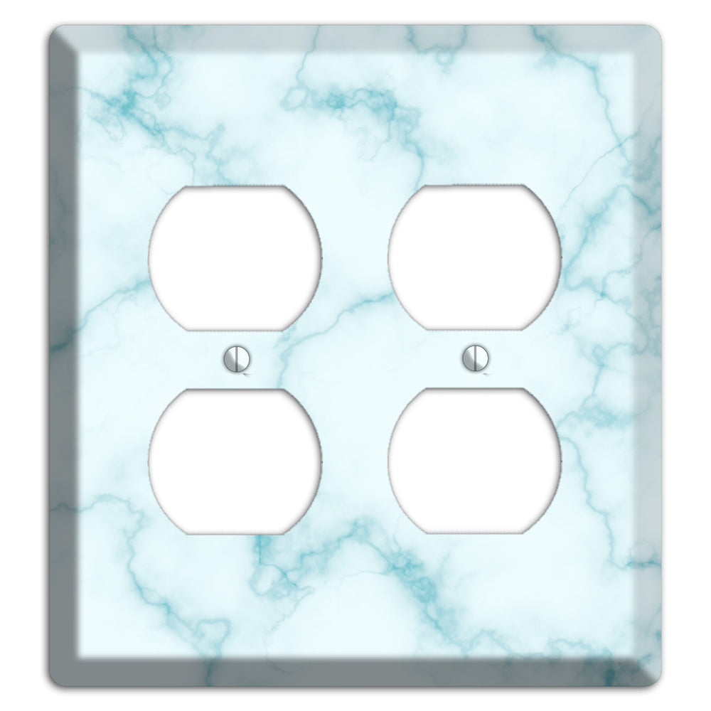 Blue Stained Marble 2 Duplex Wallplate