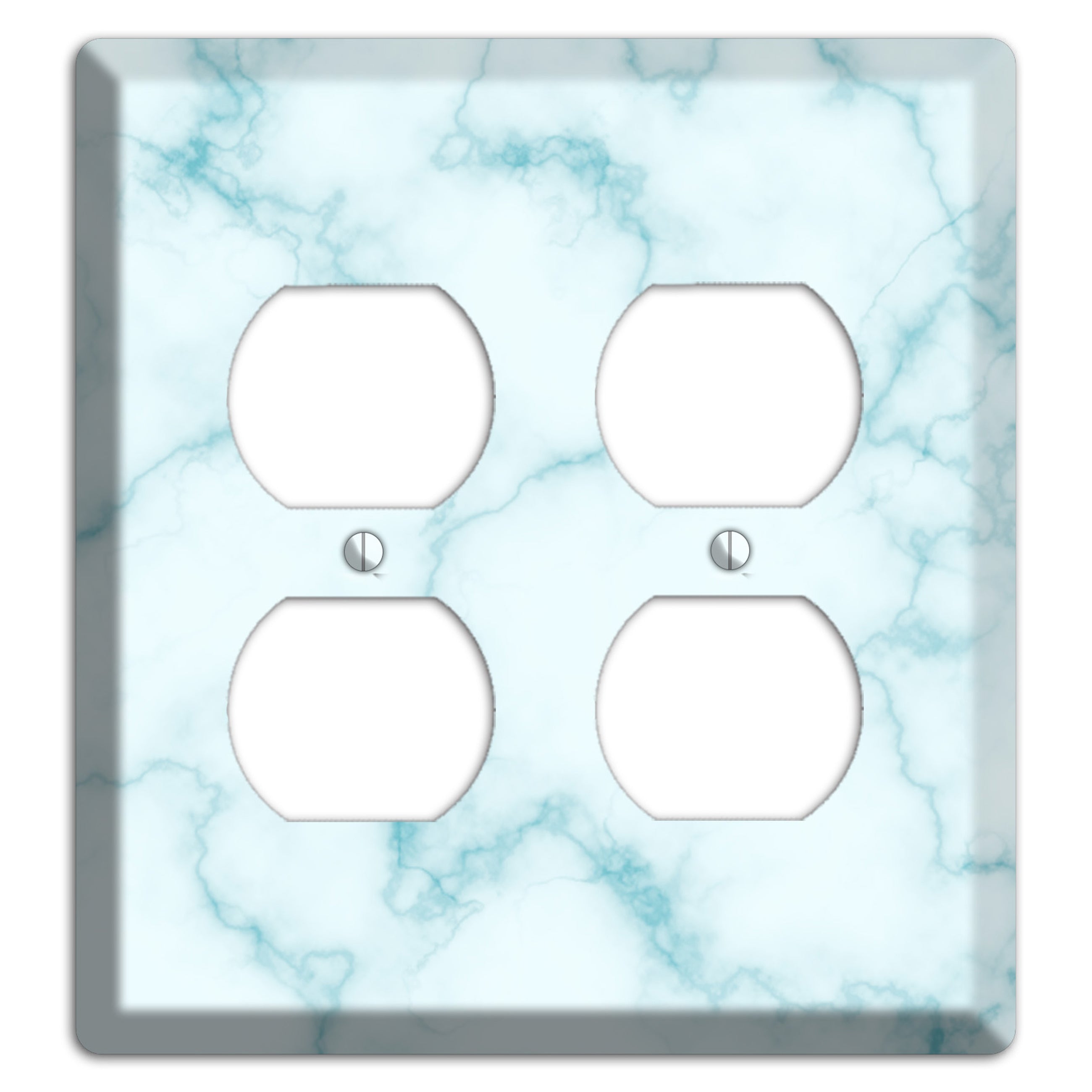 Blue Stained Marble 2 Duplex Wallplate