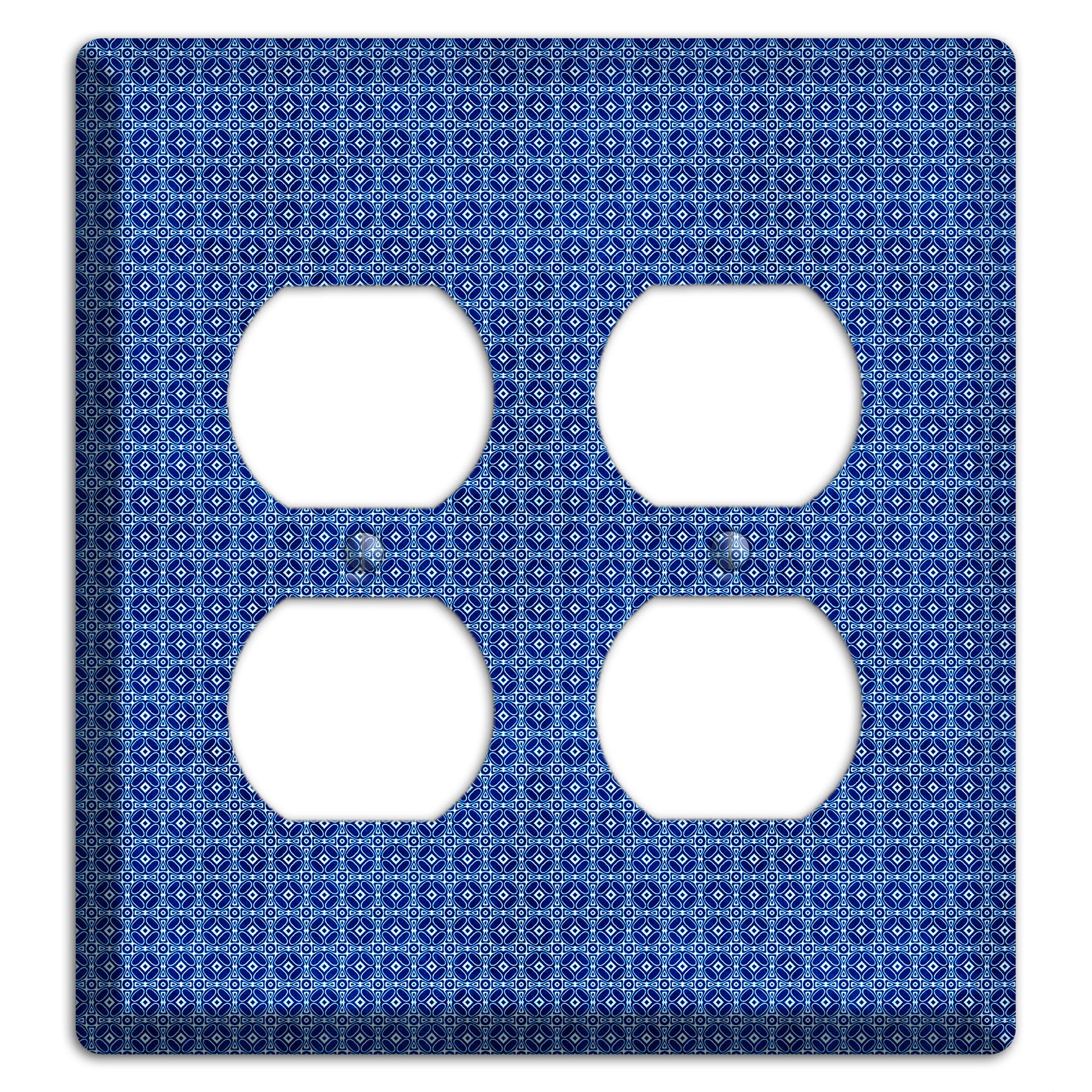 Multi Blue Arabesque 2 Duplex Wallplate