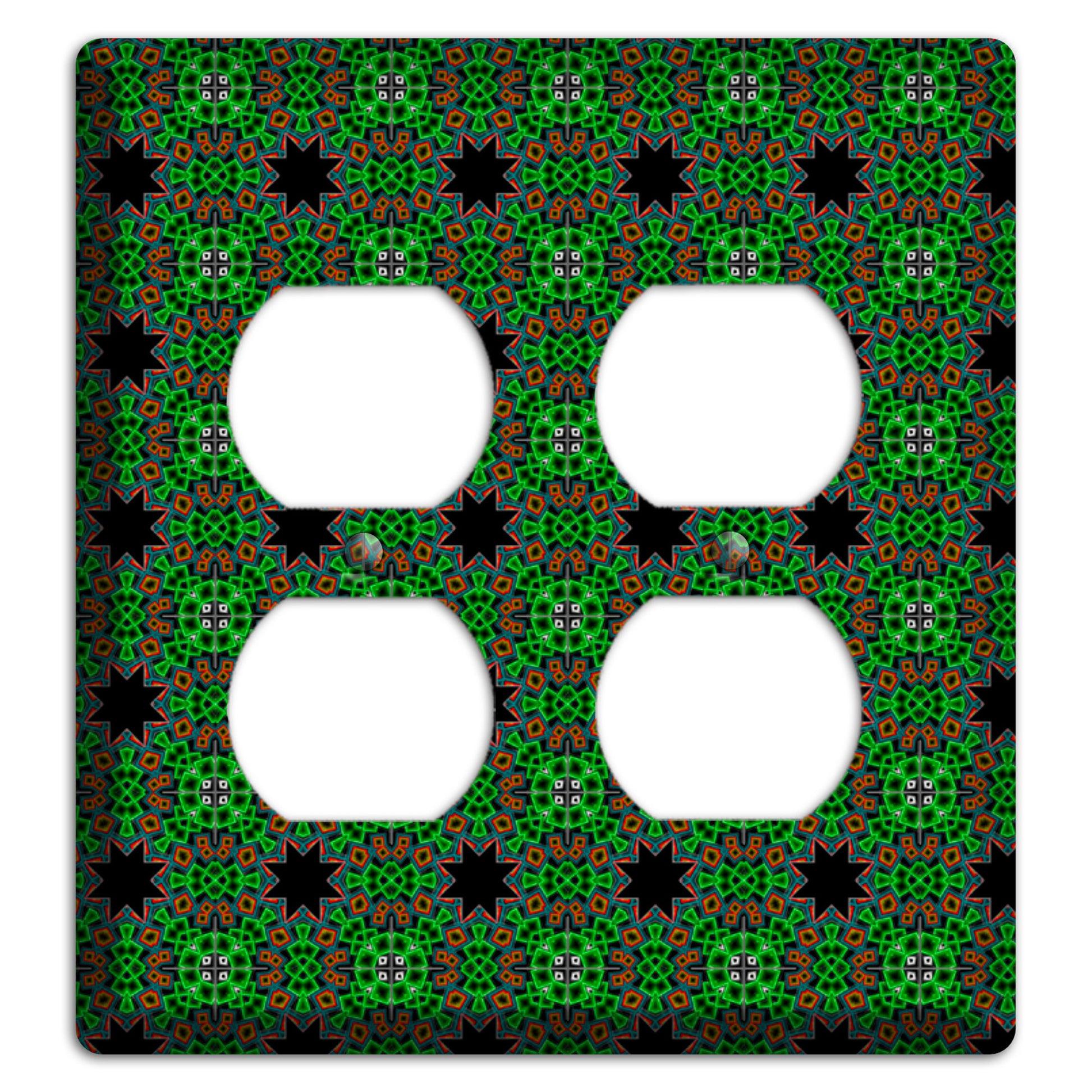 Green Foulard 2 2 Duplex Wallplate