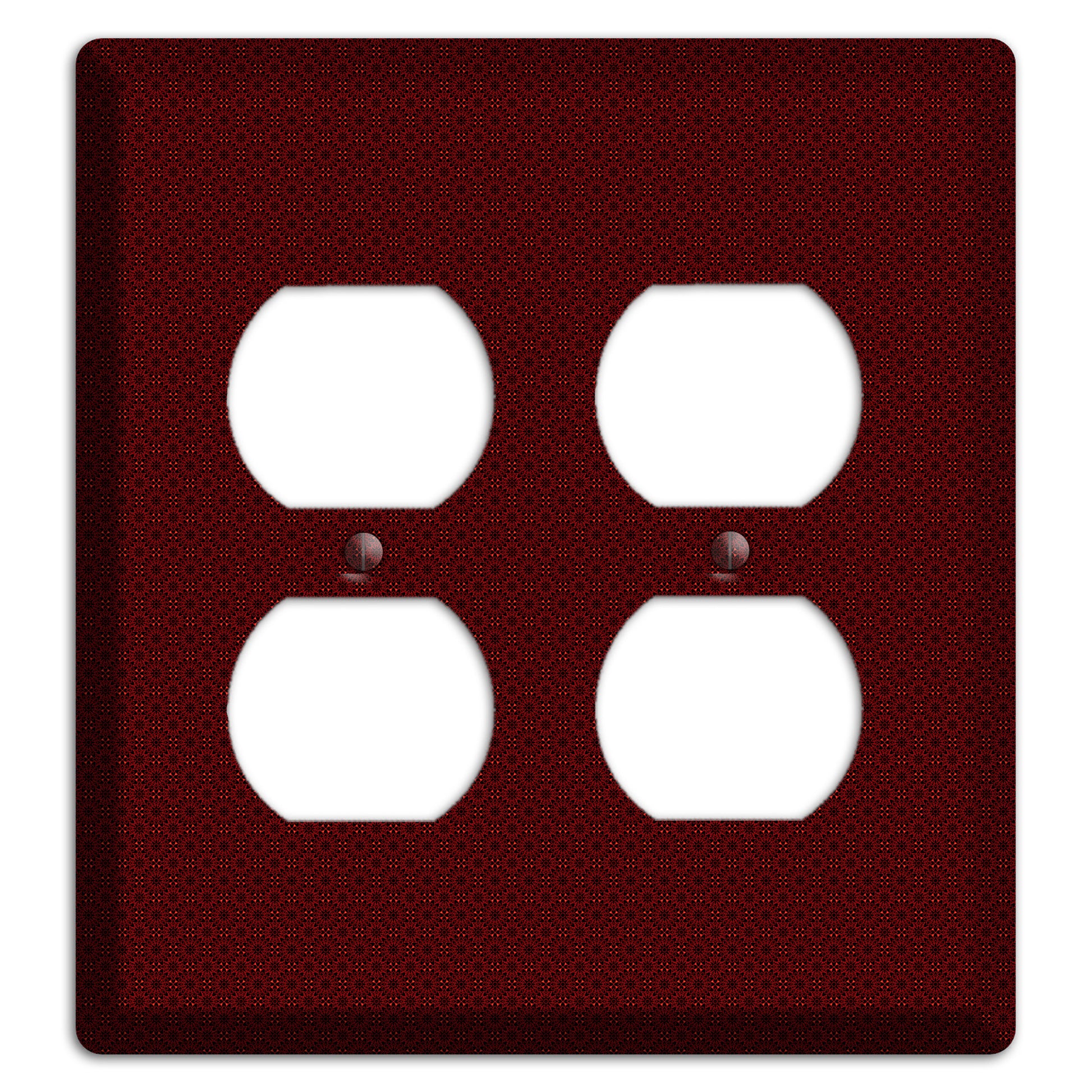 Maroon Tiny Checkered Foulard 2 Duplex Wallplate