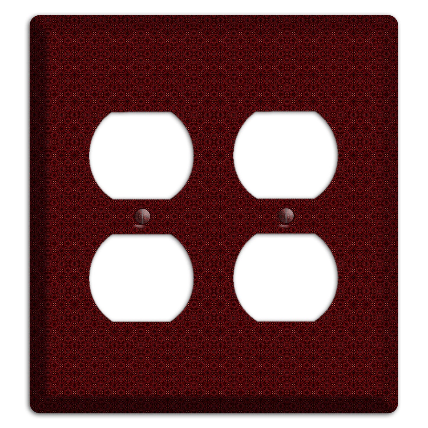 Maroon Tiny Checkered Foulard 2 Duplex Wallplate
