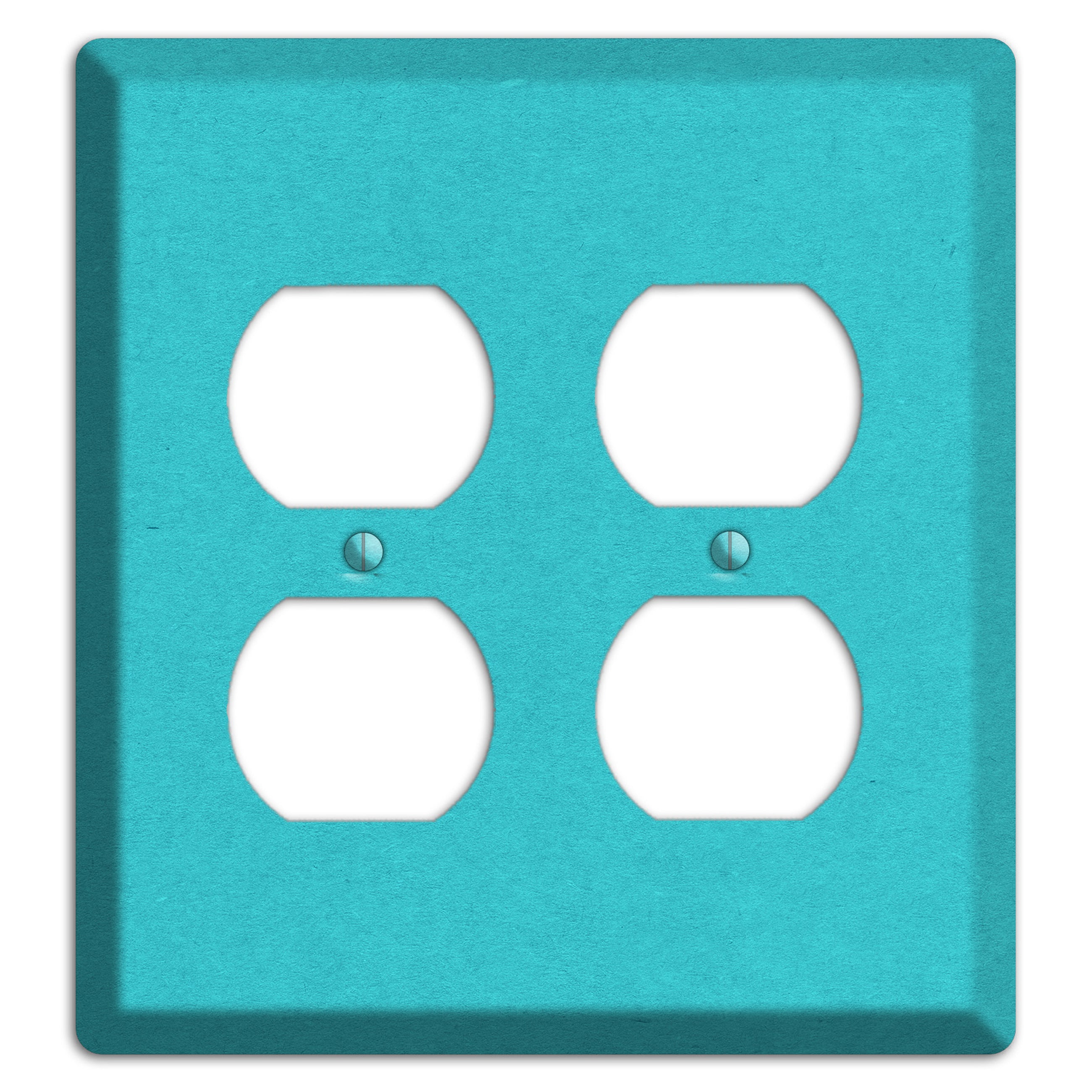 Medium Turquoise Kraft 2 Duplex Wallplate