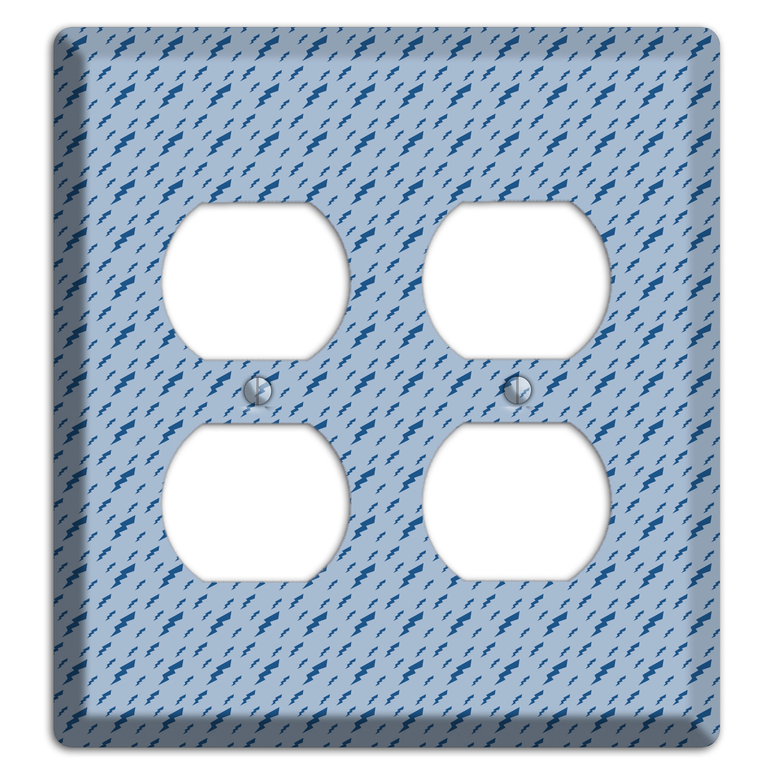 Blue Bolts 2 Duplex Wallplate
