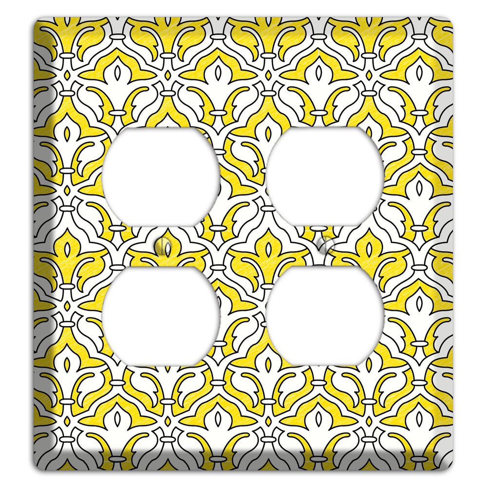 Yellow Scallop Tapestry 2 Duplex Wallplate