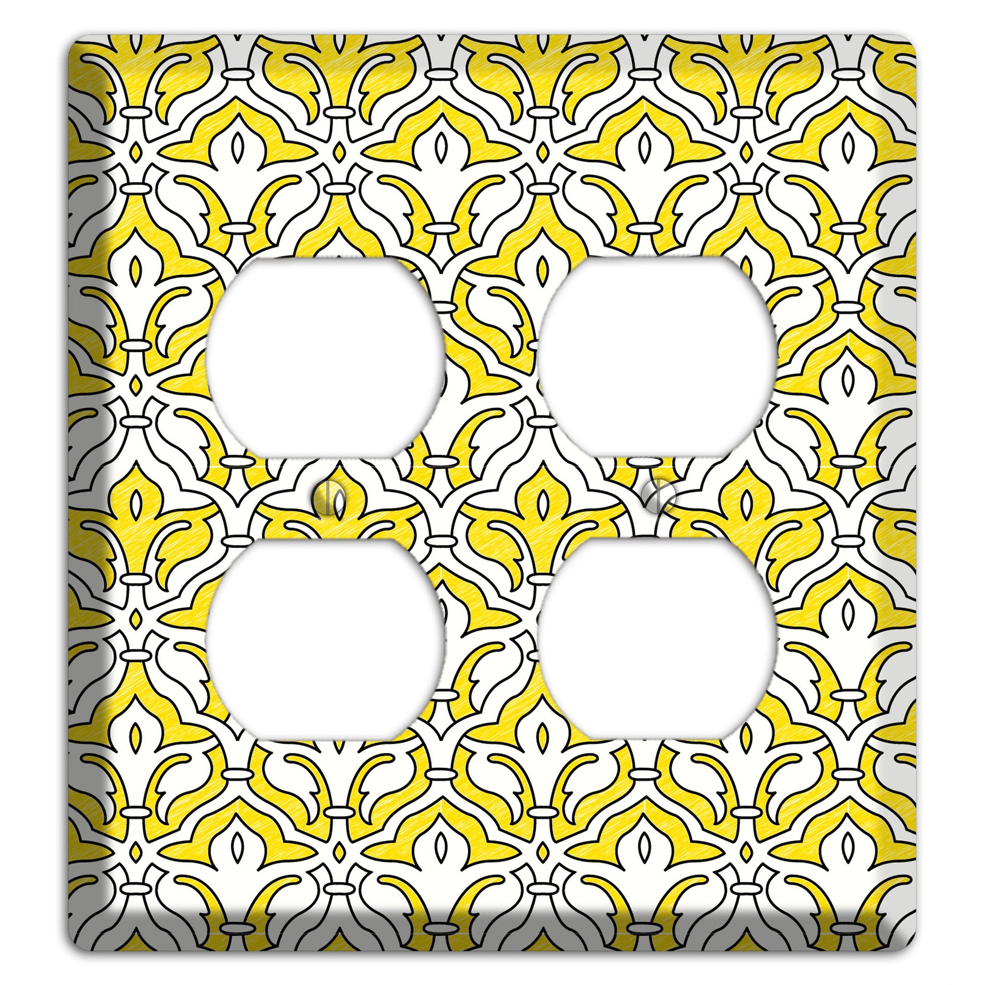 Yellow Scallop Tapestry 2 Duplex Wallplate