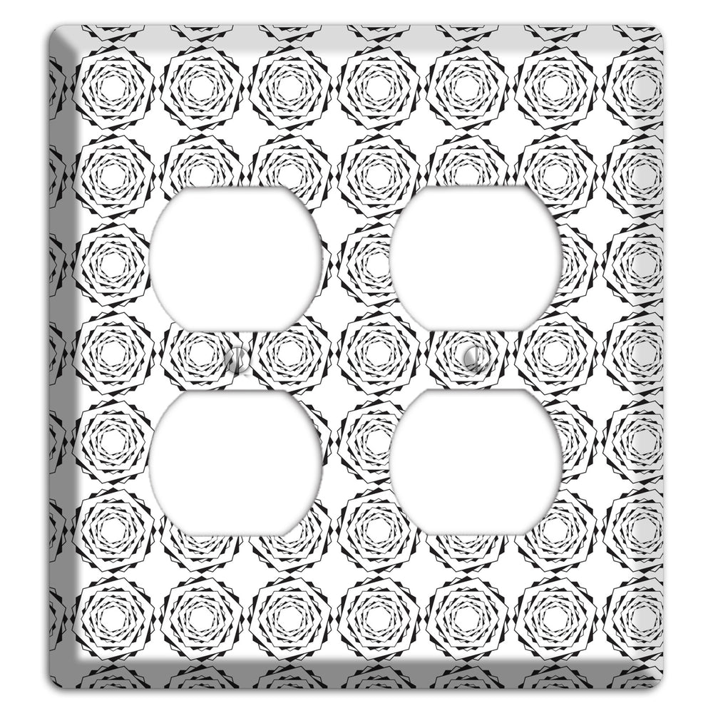 Hexagon Rotation Repeat 2 Duplex Wallplate
