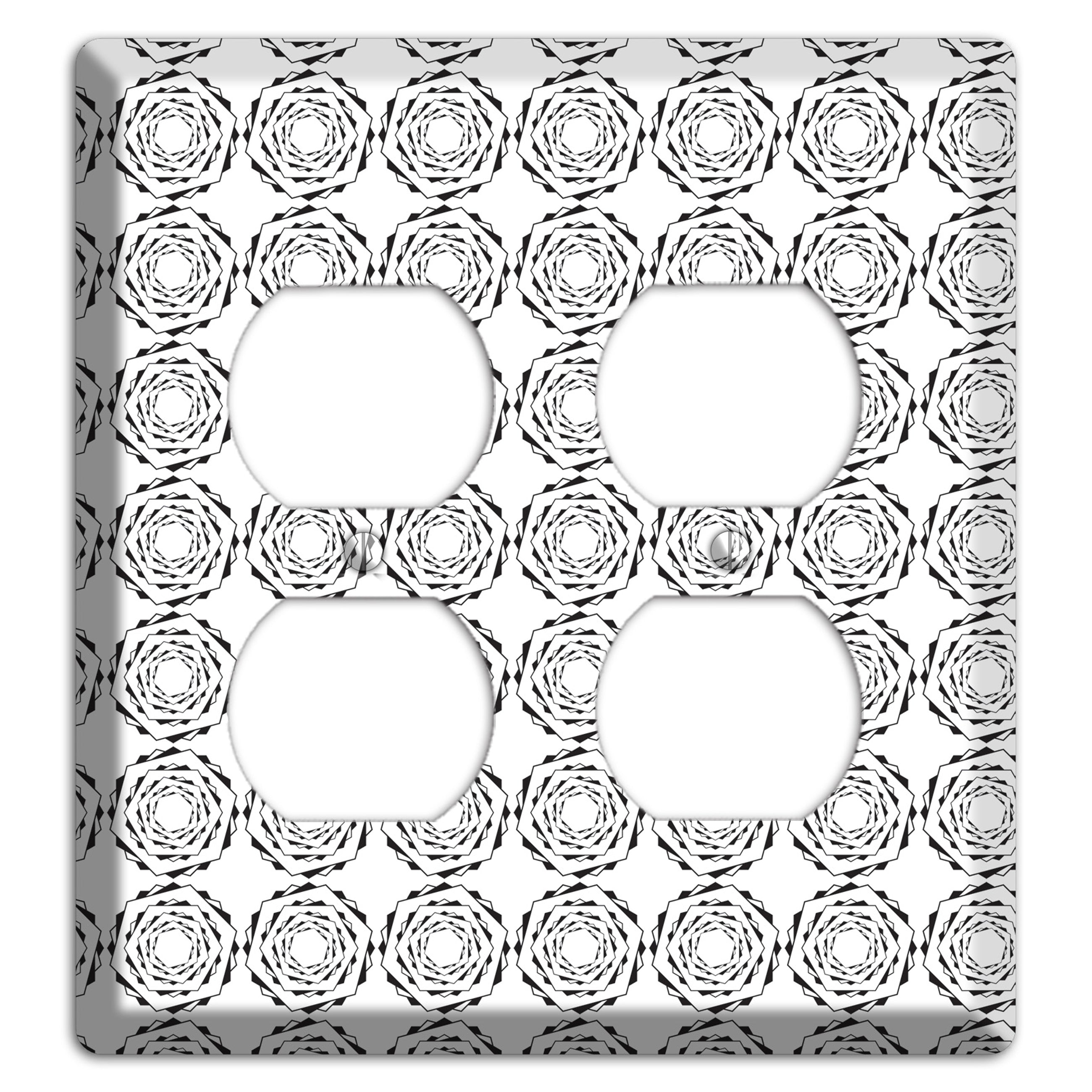 Hexagon Rotation Repeat 2 Duplex Wallplate