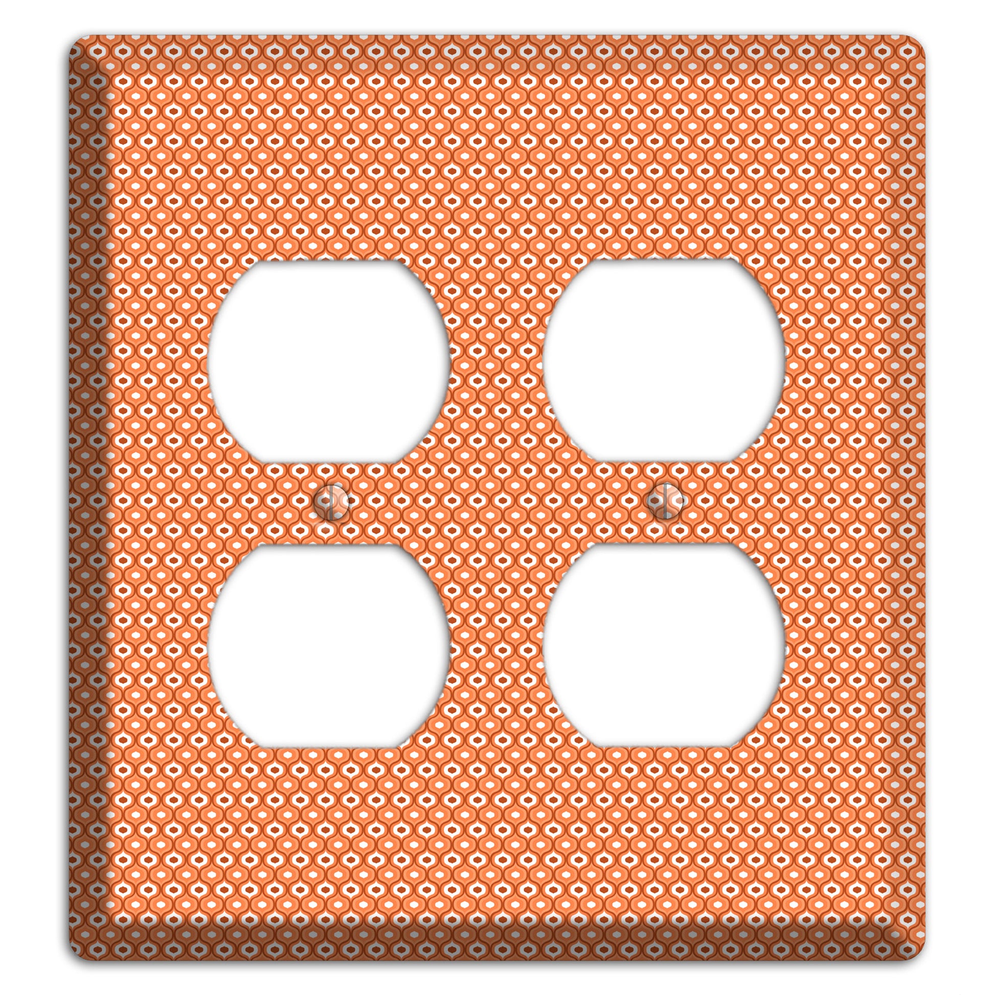 Coral Tiny Double Scallop 2 Duplex Wallplate