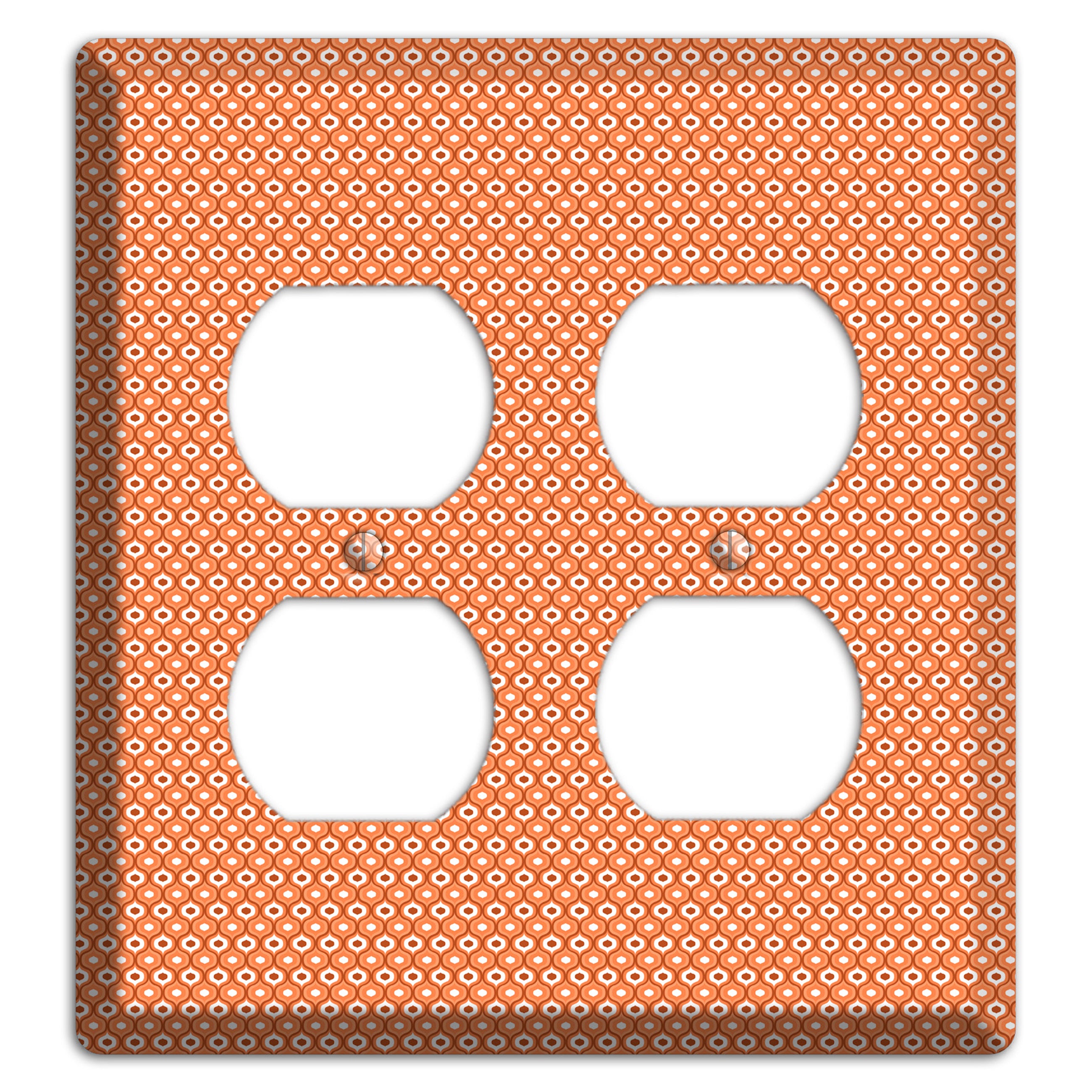 Coral Tiny Double Scallop 2 Duplex Wallplate