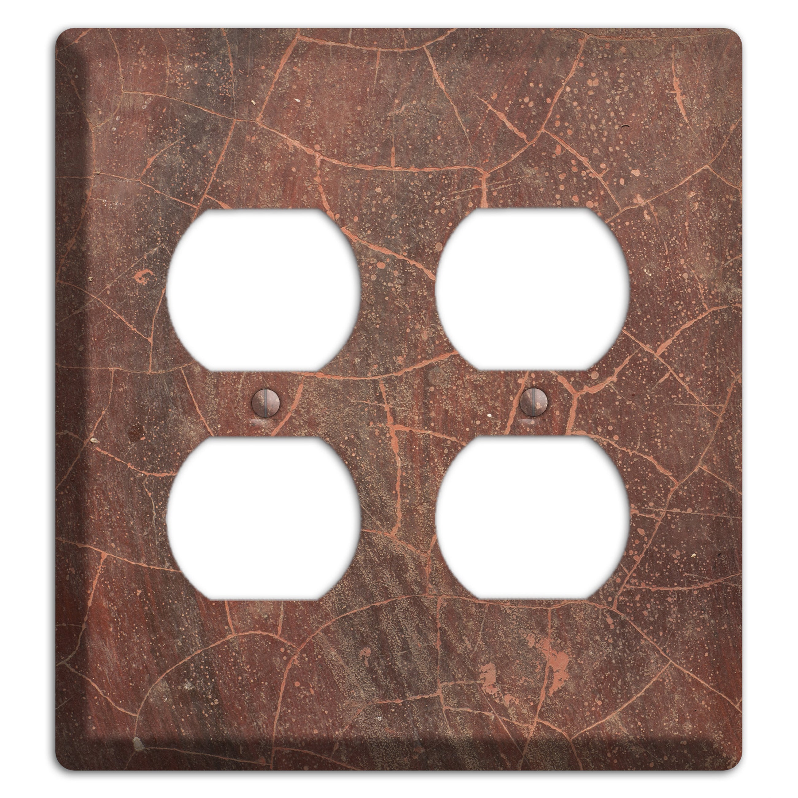 Maroon Cracked Concrete 2 Duplex Wallplate