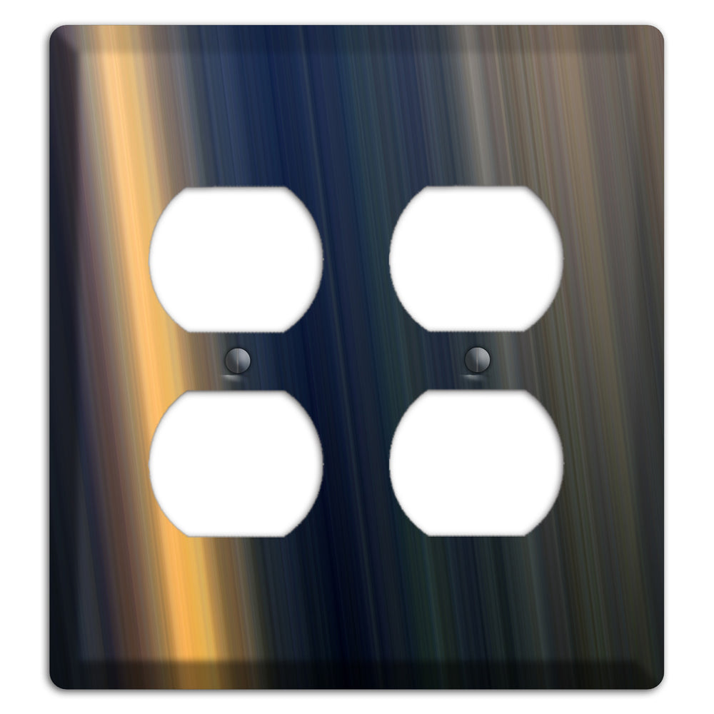 Black with Orange Ray of Light 2 Duplex Wallplate