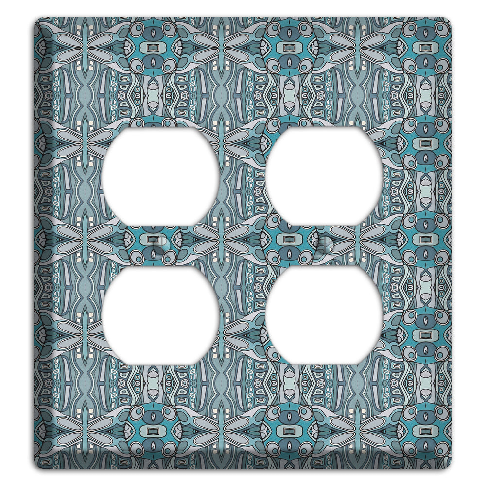 Blue Tapestry 2 Duplex Wallplate