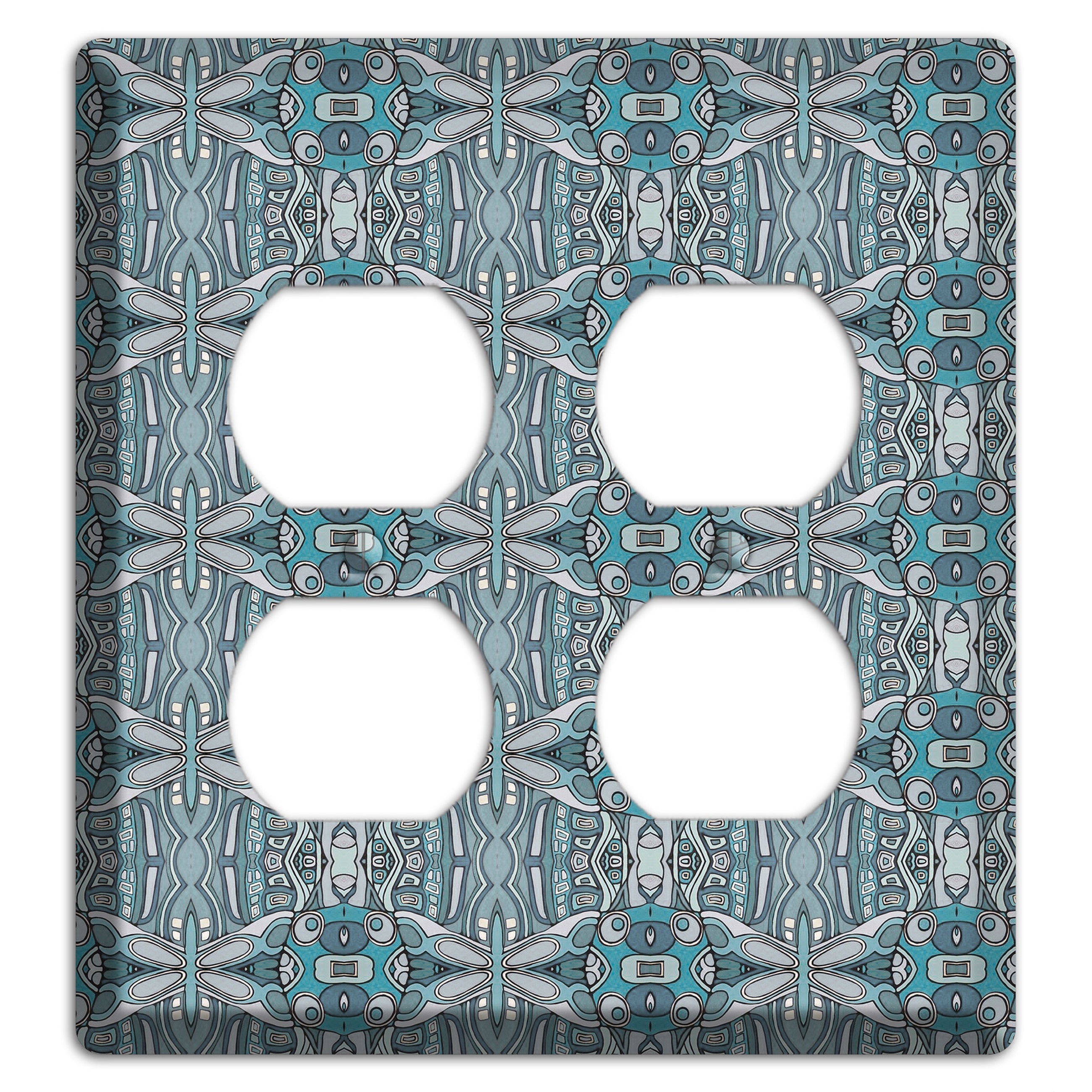 Blue Tapestry 2 Duplex Wallplate