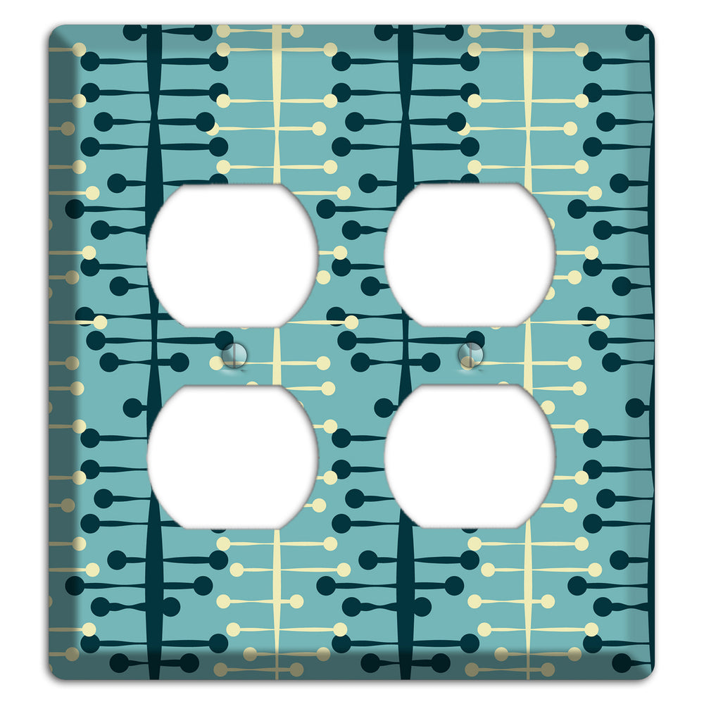 Mid Century Twist 2 Duplex Wallplate