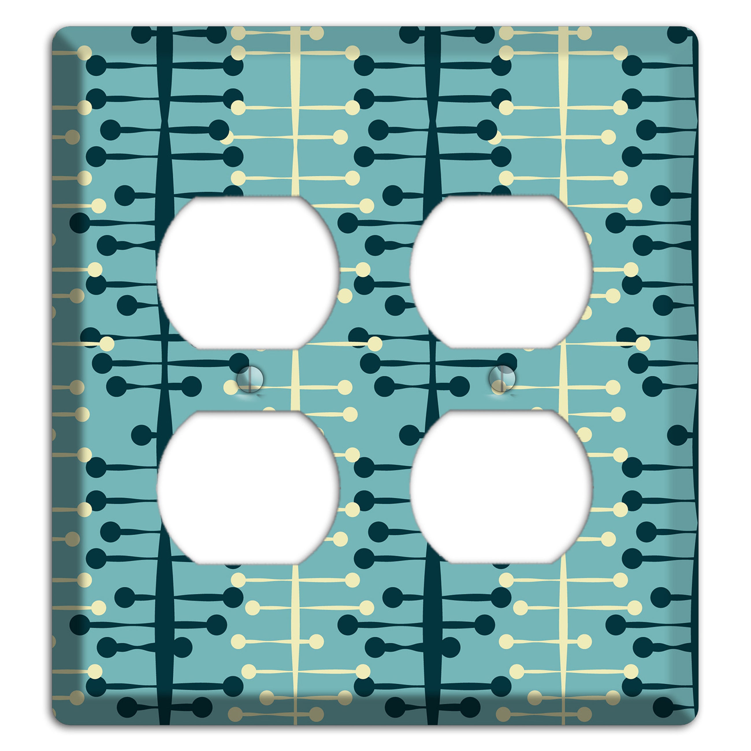 Mid Century Twist 2 Duplex Wallplate