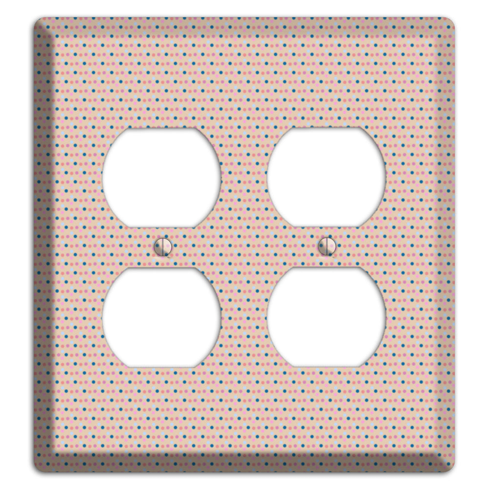 Multi Dusty Pink Tiny Dots 2 Duplex Wallplate