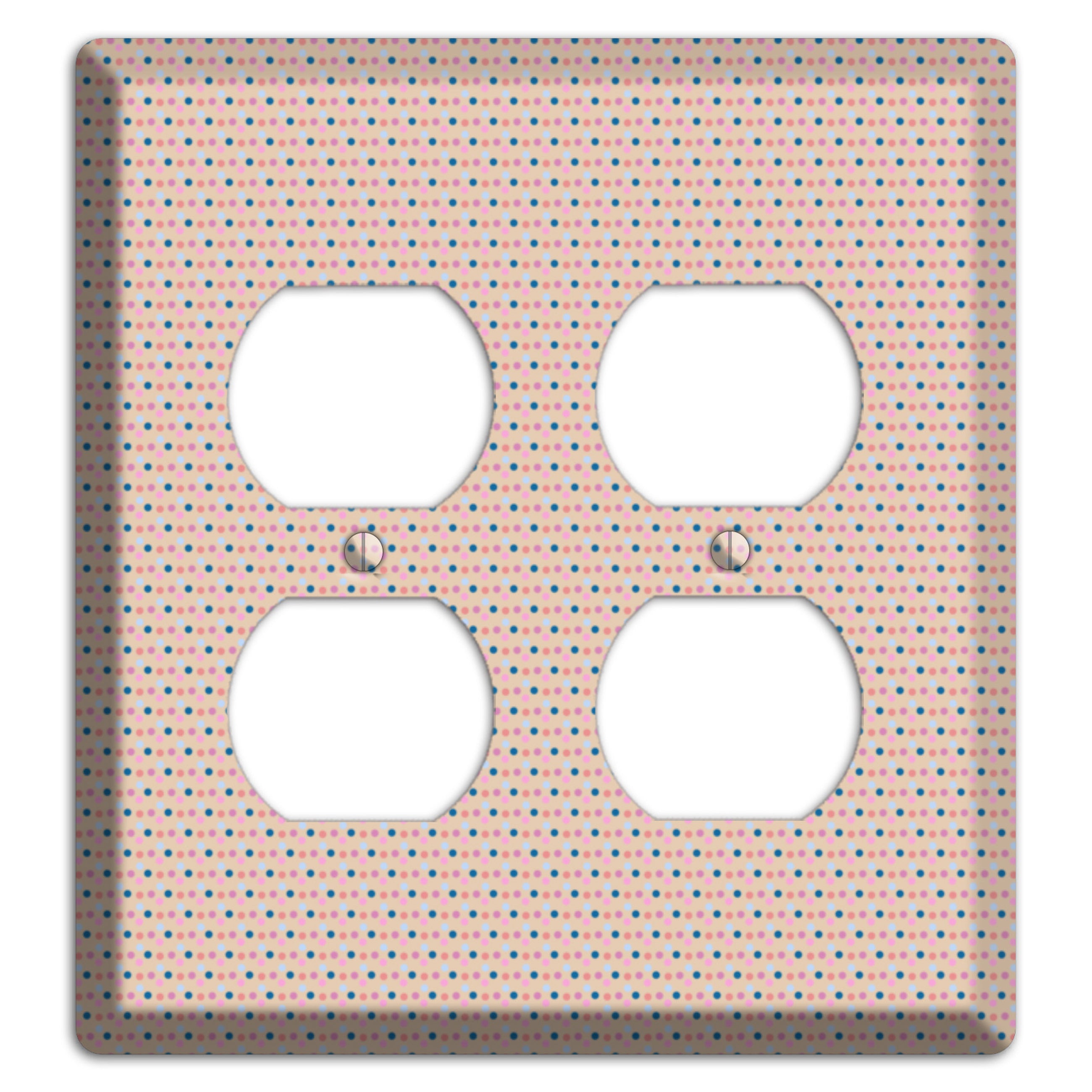 Multi Dusty Pink Tiny Dots 2 Duplex Wallplate