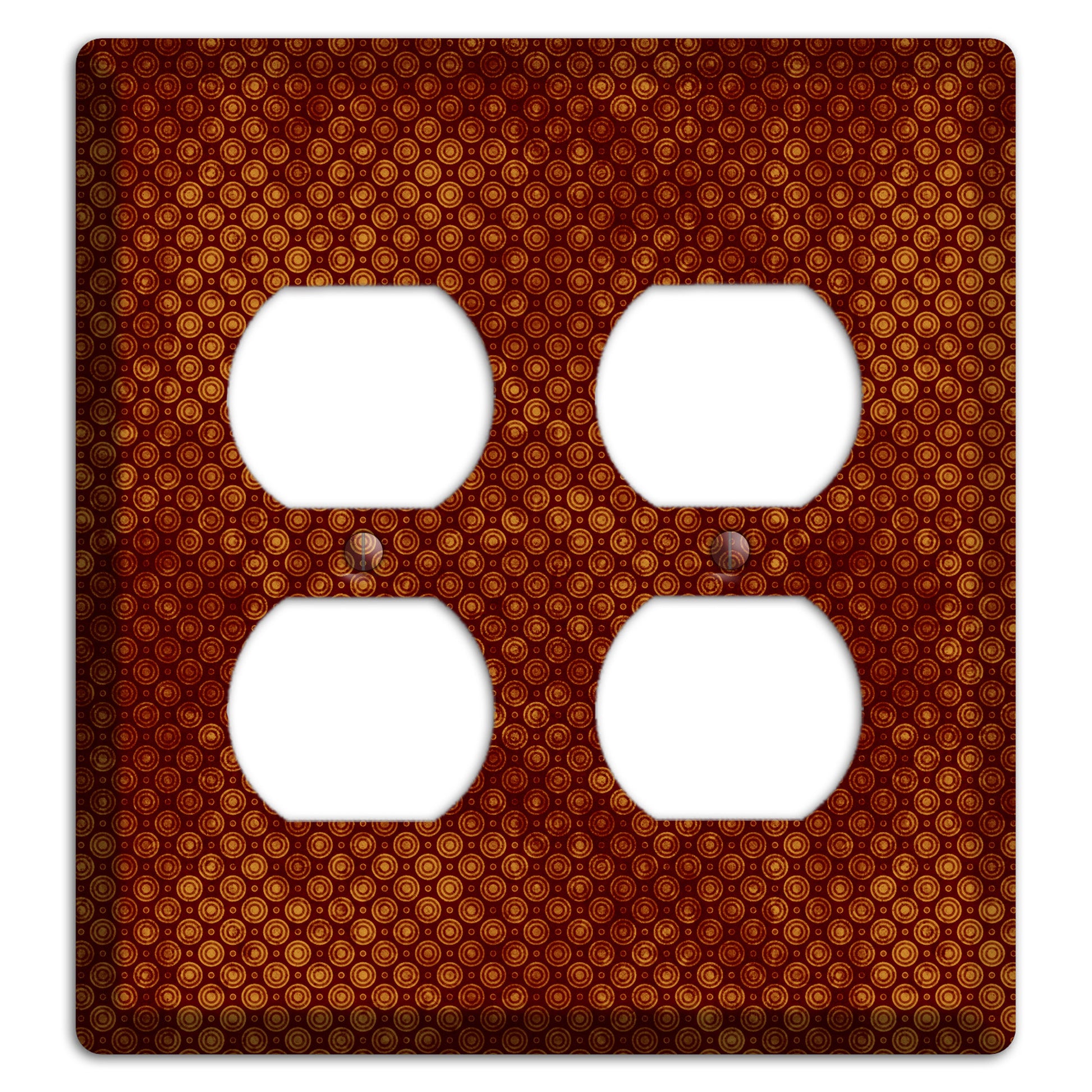 Maroon Tiny Circles 2 Duplex Wallplate