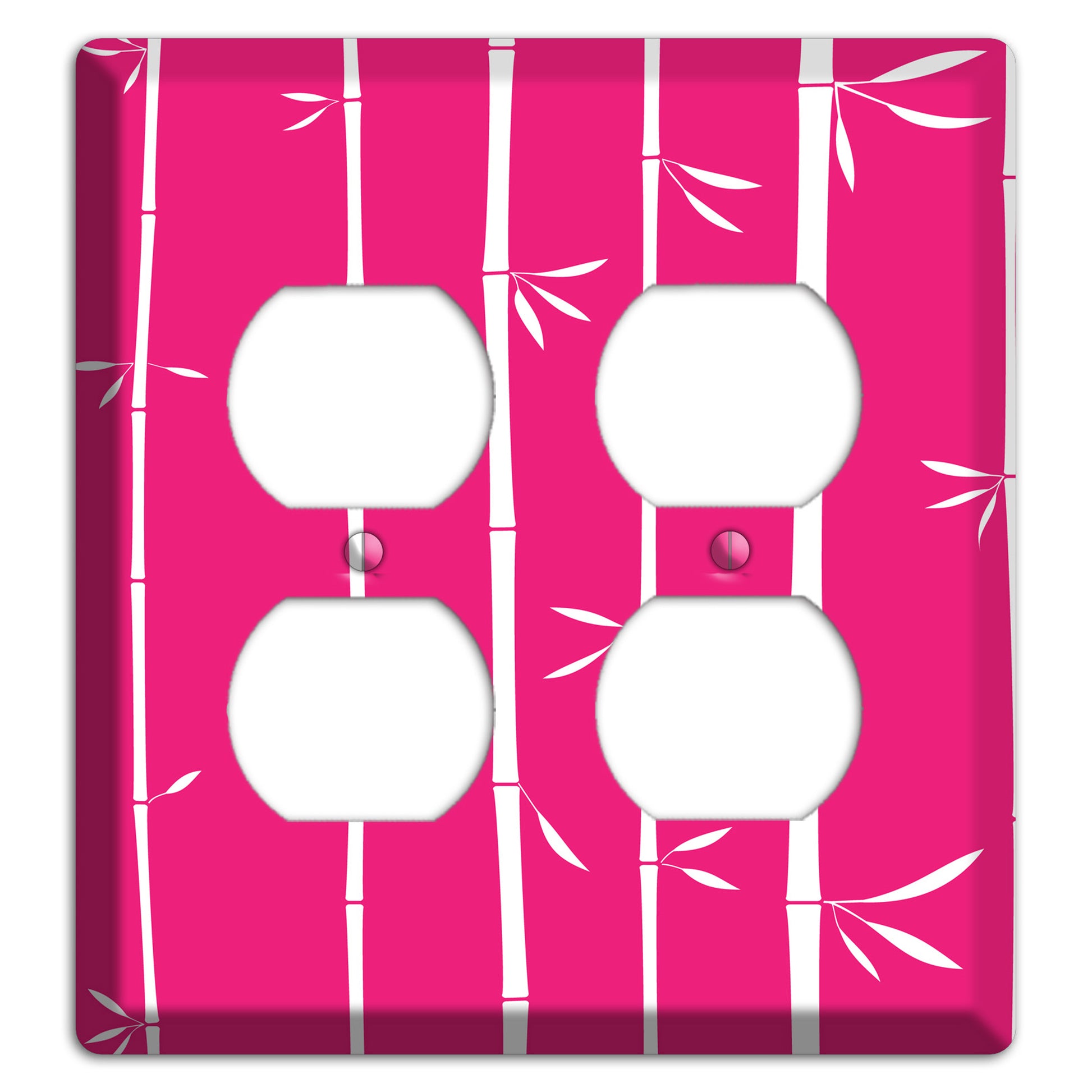 Pink Bamboo 2 Duplex Wallplate