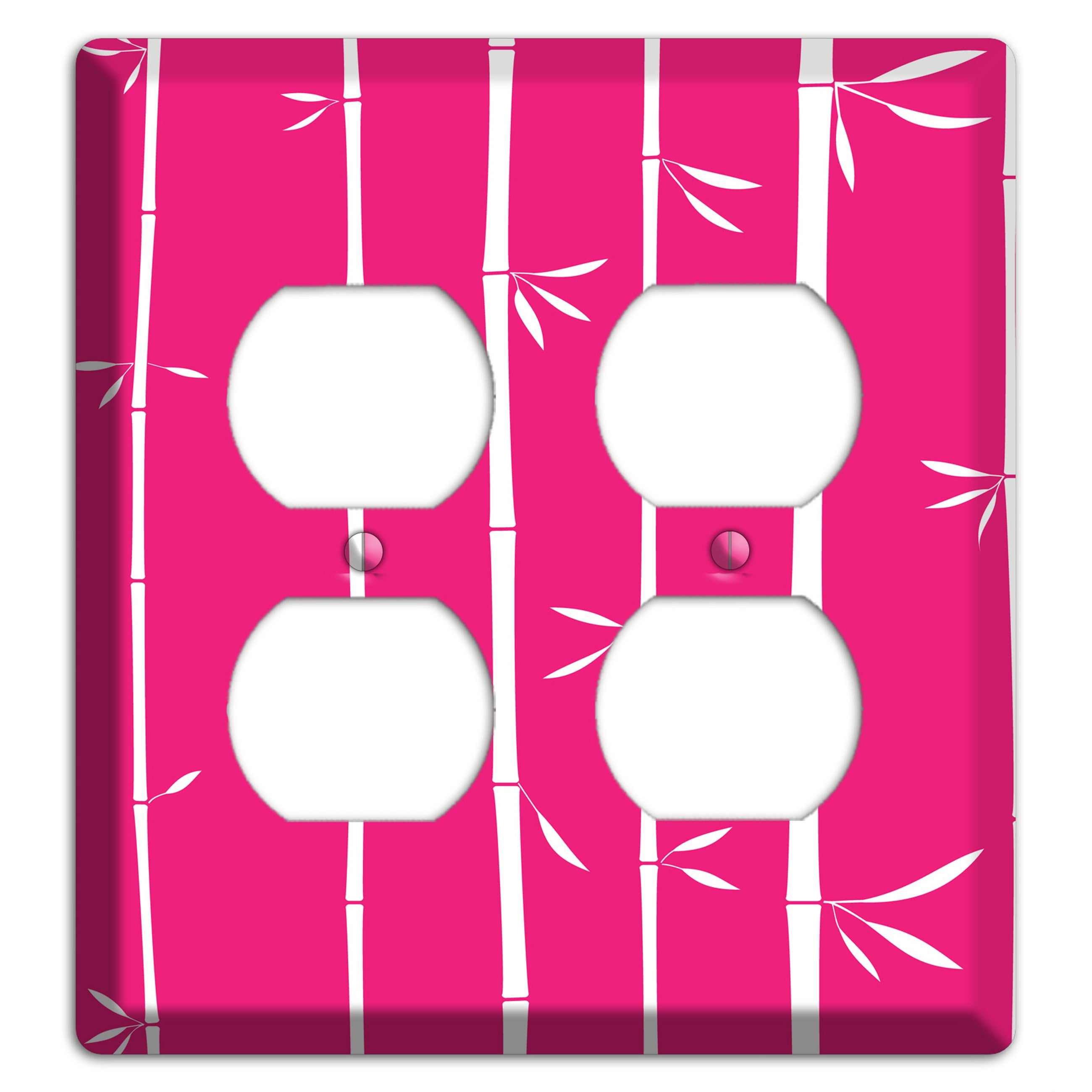 Pink Bamboo 2 Duplex Wallplate