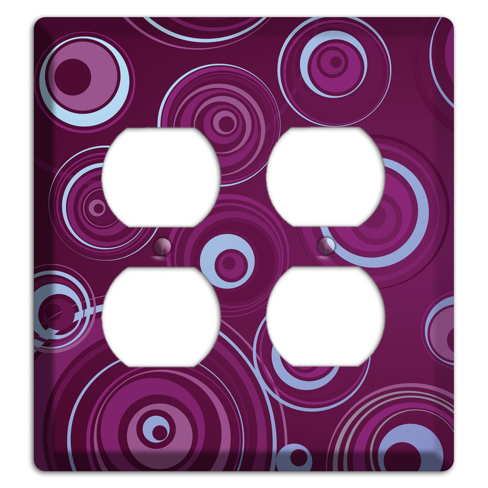 Purple Circles 3 2 Duplex Wallplate