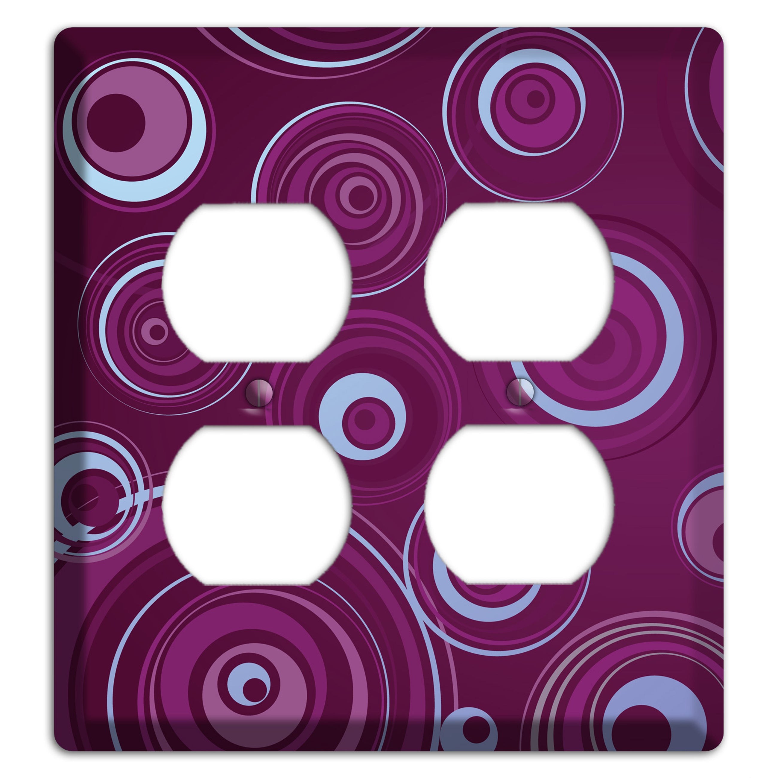 Purple Circles 3 2 Duplex Wallplate