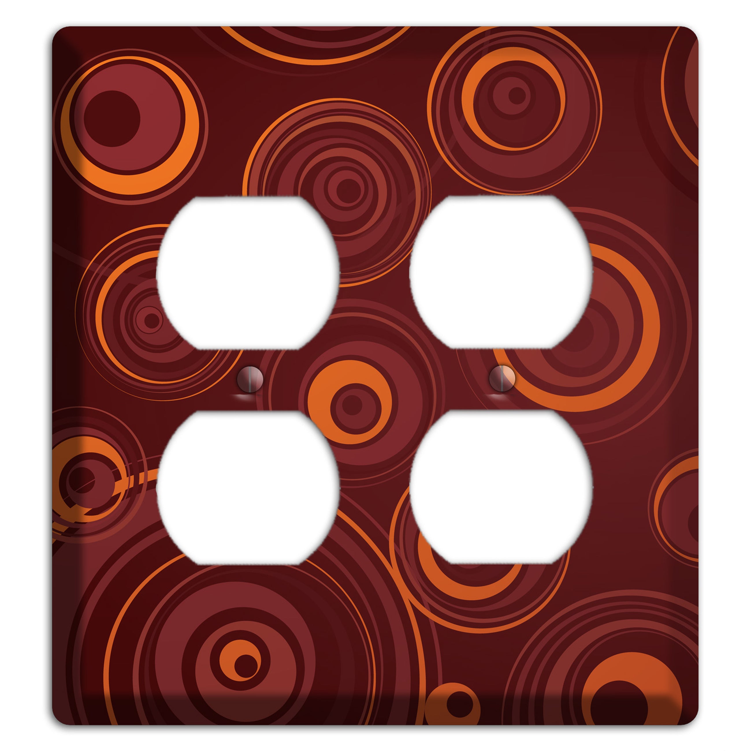 Brown Circles 2 Duplex Wallplate