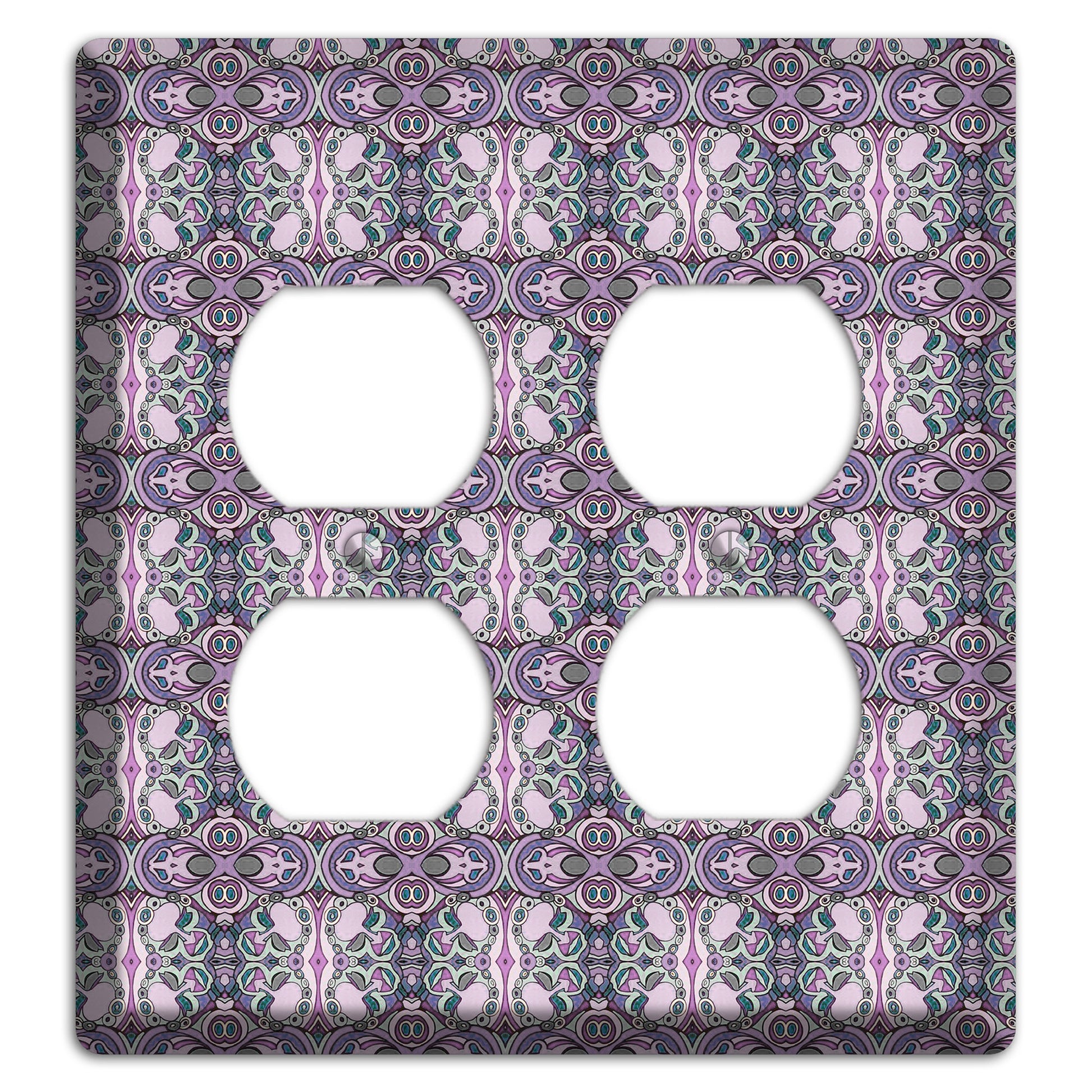 Pink Purple Sage Tapestry 2 2 Duplex Wallplate