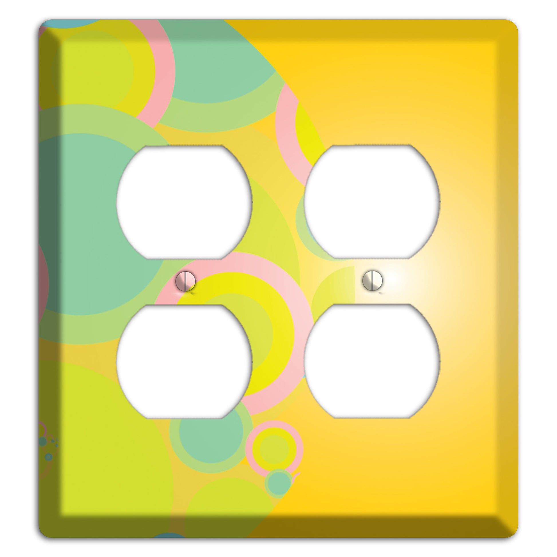 Yellow Circles 2 Duplex Wallplate