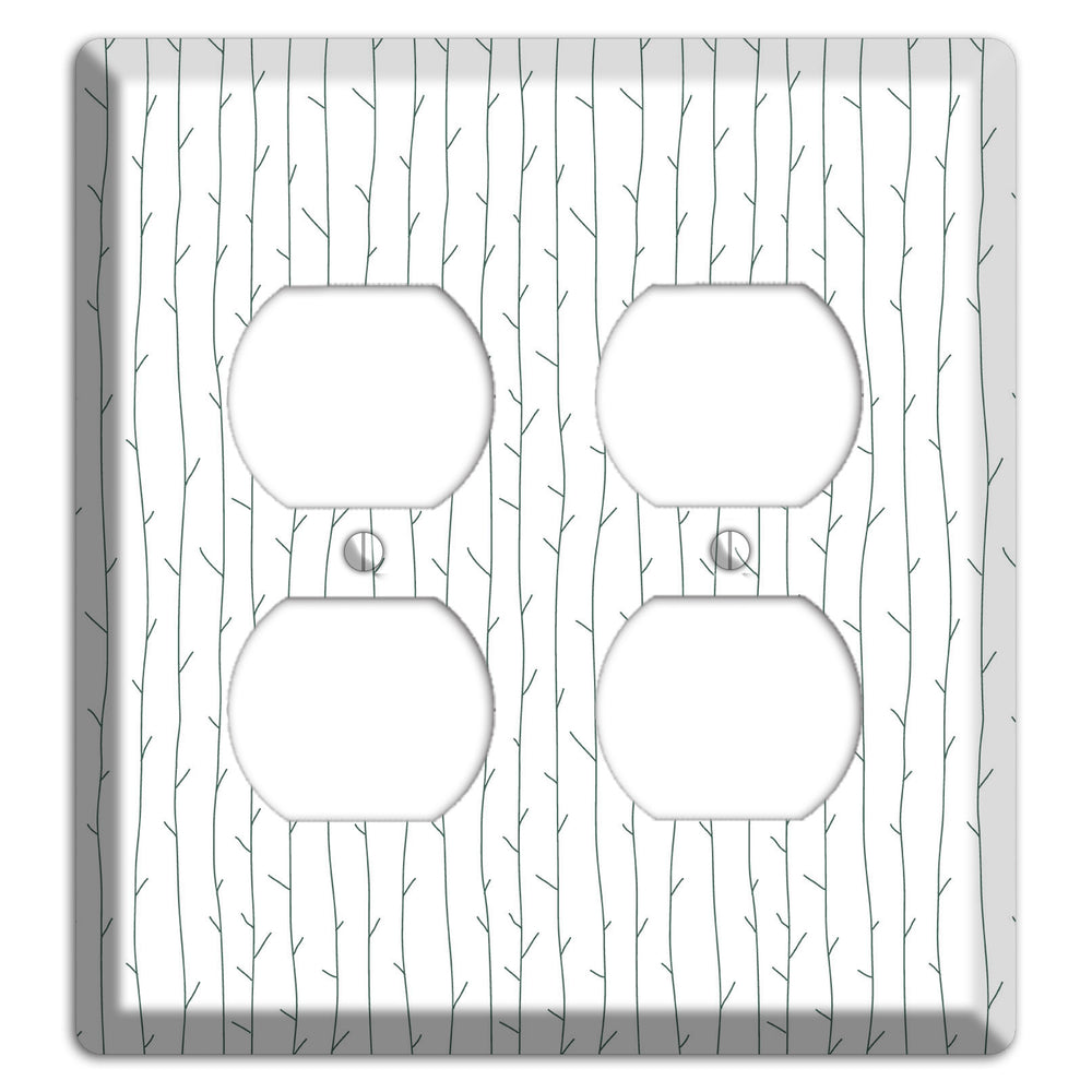 Leaves Style D 2 Duplex Wallplate