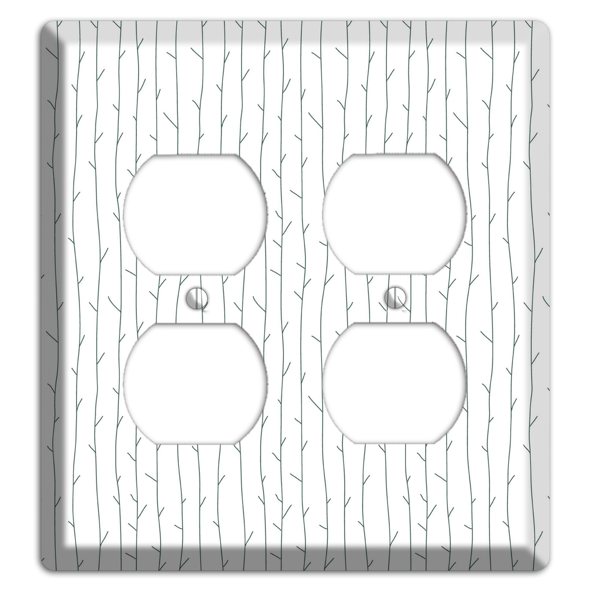 Leaves Style D 2 Duplex Wallplate