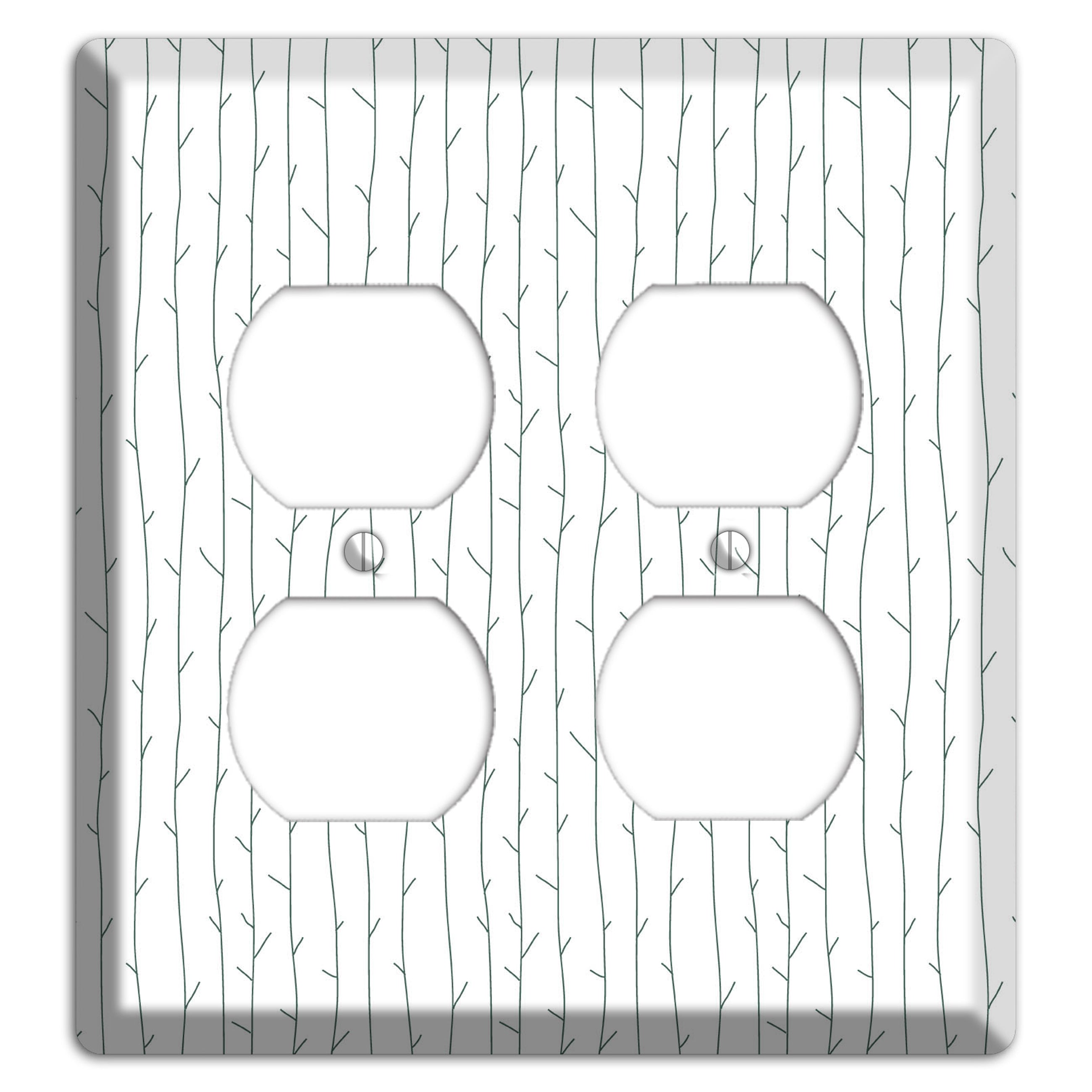 Leaves Style D 2 Duplex Wallplate