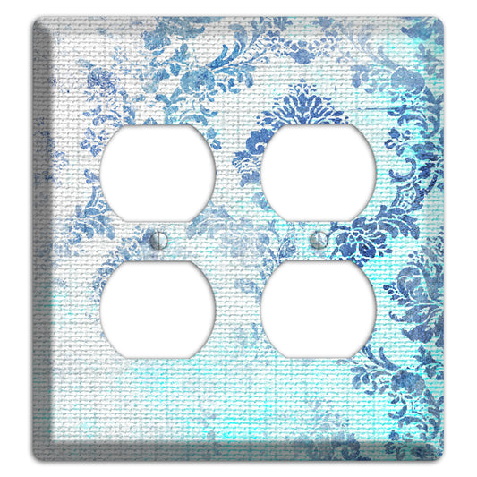 Ice Cold Whimsical Damask 2 Duplex Wallplate