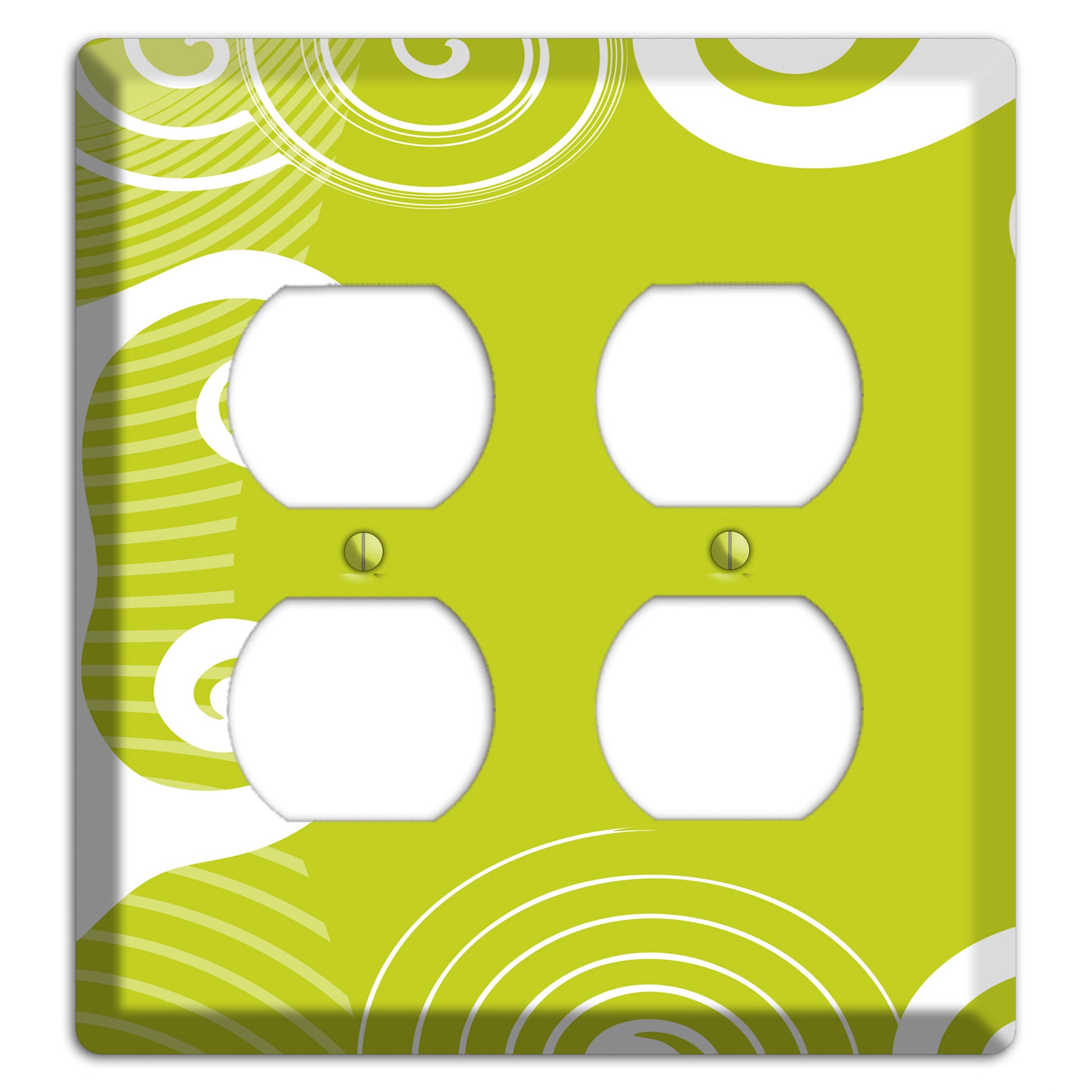 Abstract Green 2 Duplex Wallplate