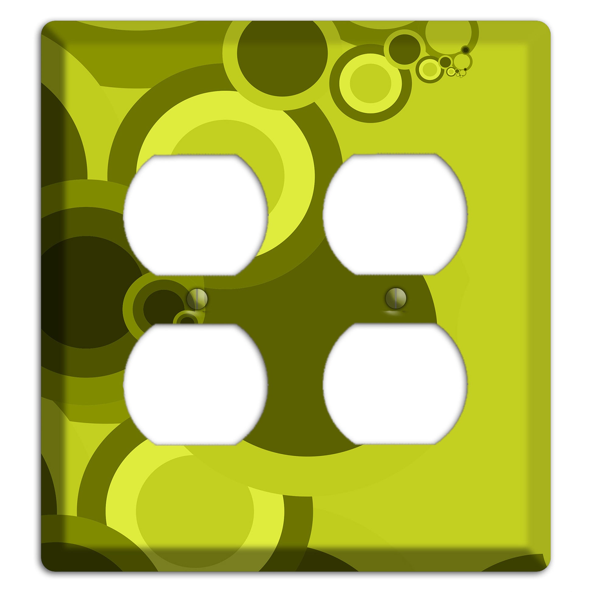 Green Circles 2 Duplex Wallplate