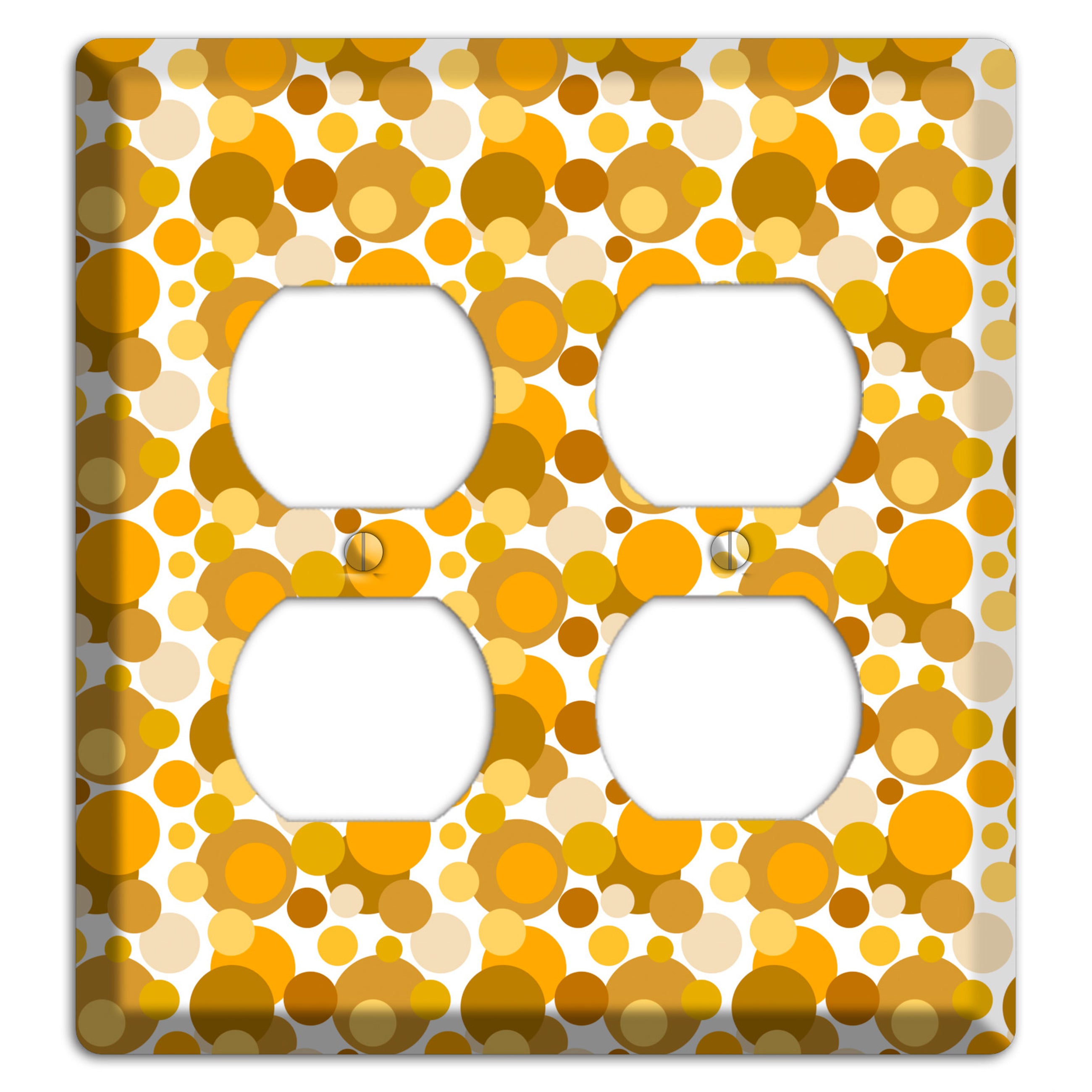 Multi Umber Bubble Dots 2 Duplex Wallplate