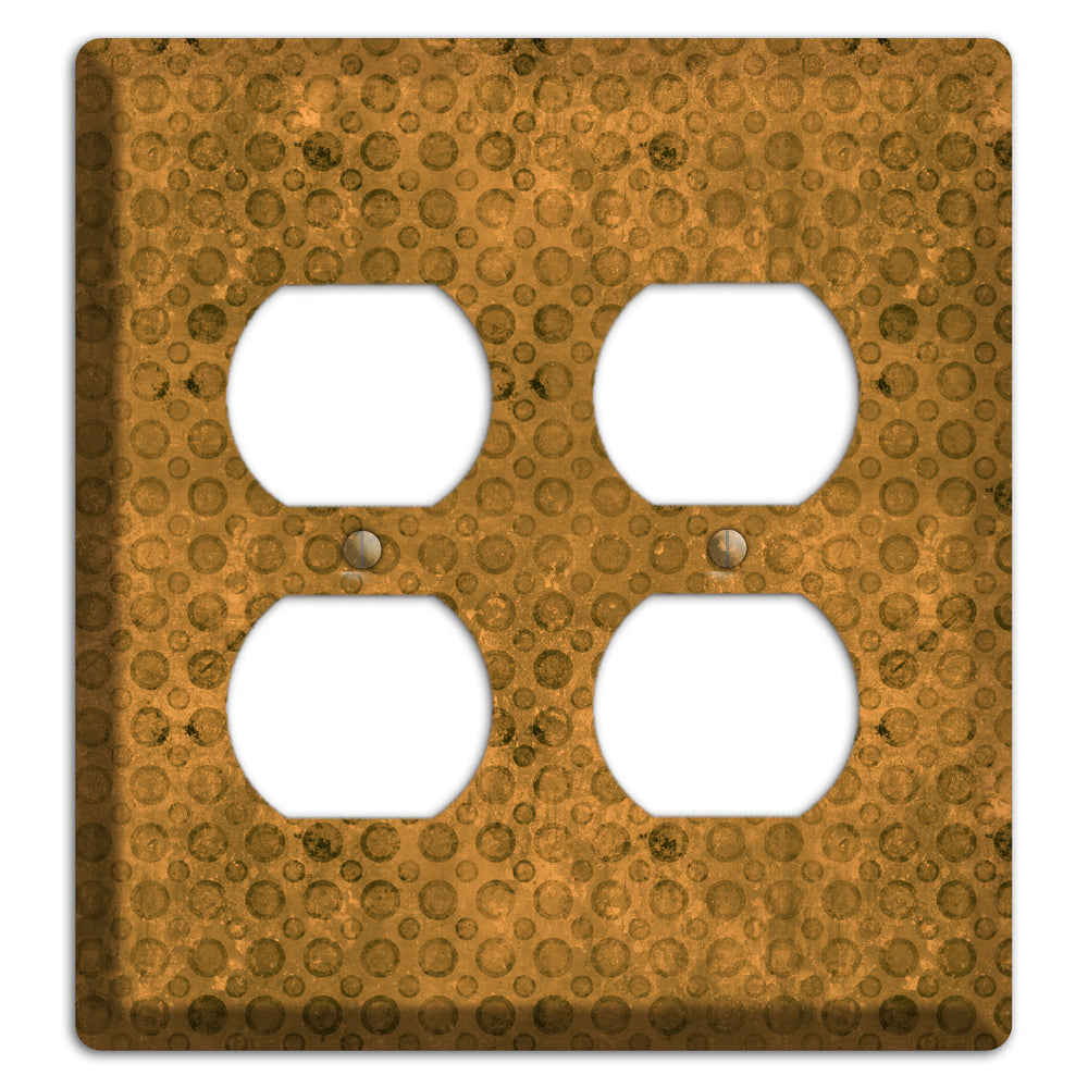 Mustard Circles 2 Duplex Wallplate
