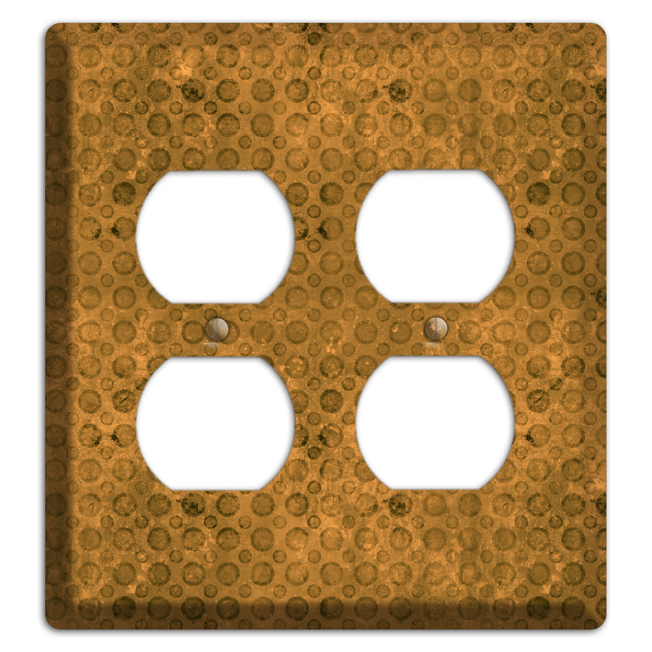 Mustard Circles 2 Duplex Wallplate